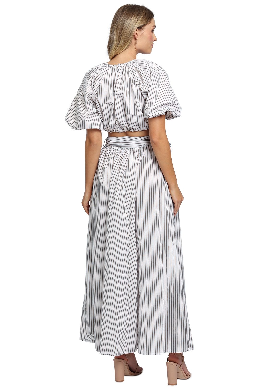 Mink Pink Cassia Top and Skirt Set stripe