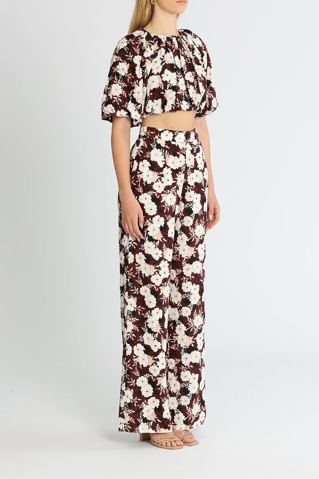 Mink Pink Maya Top and Pant Set Floral