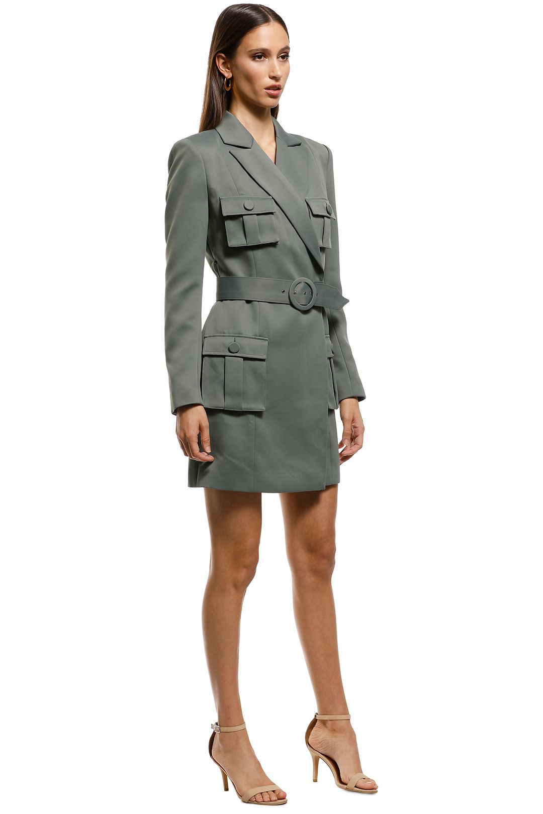 Misha-Collection-Jona-Dress-Olive-Side