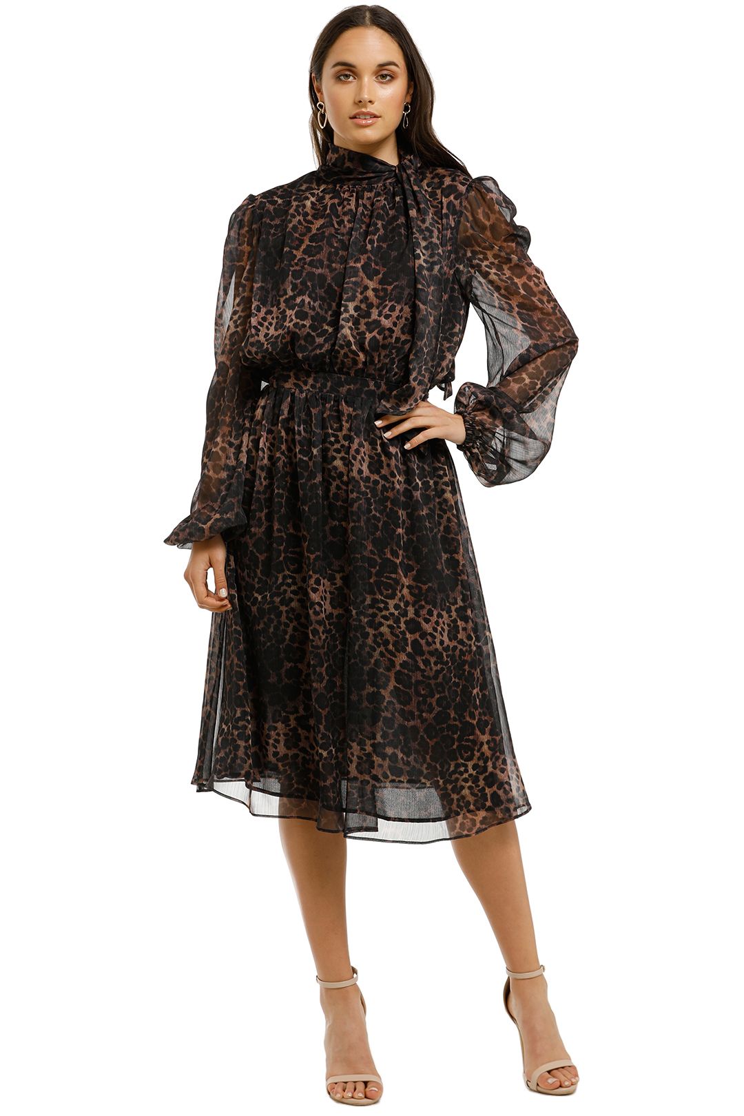 Misha-Collection-Sofia-Dress-Leopard-Front