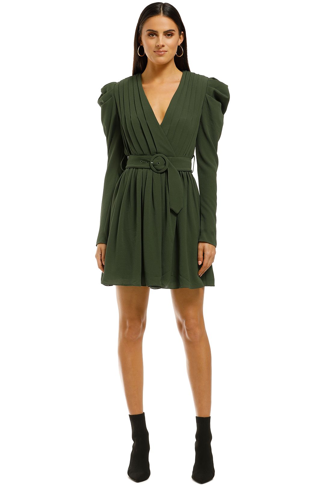 Misha-Collection-Zahlia-Dress-Khaki-Front