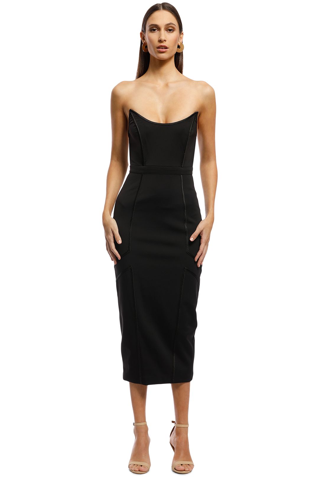 Lea Dress in Black by Misha Collection for Rent