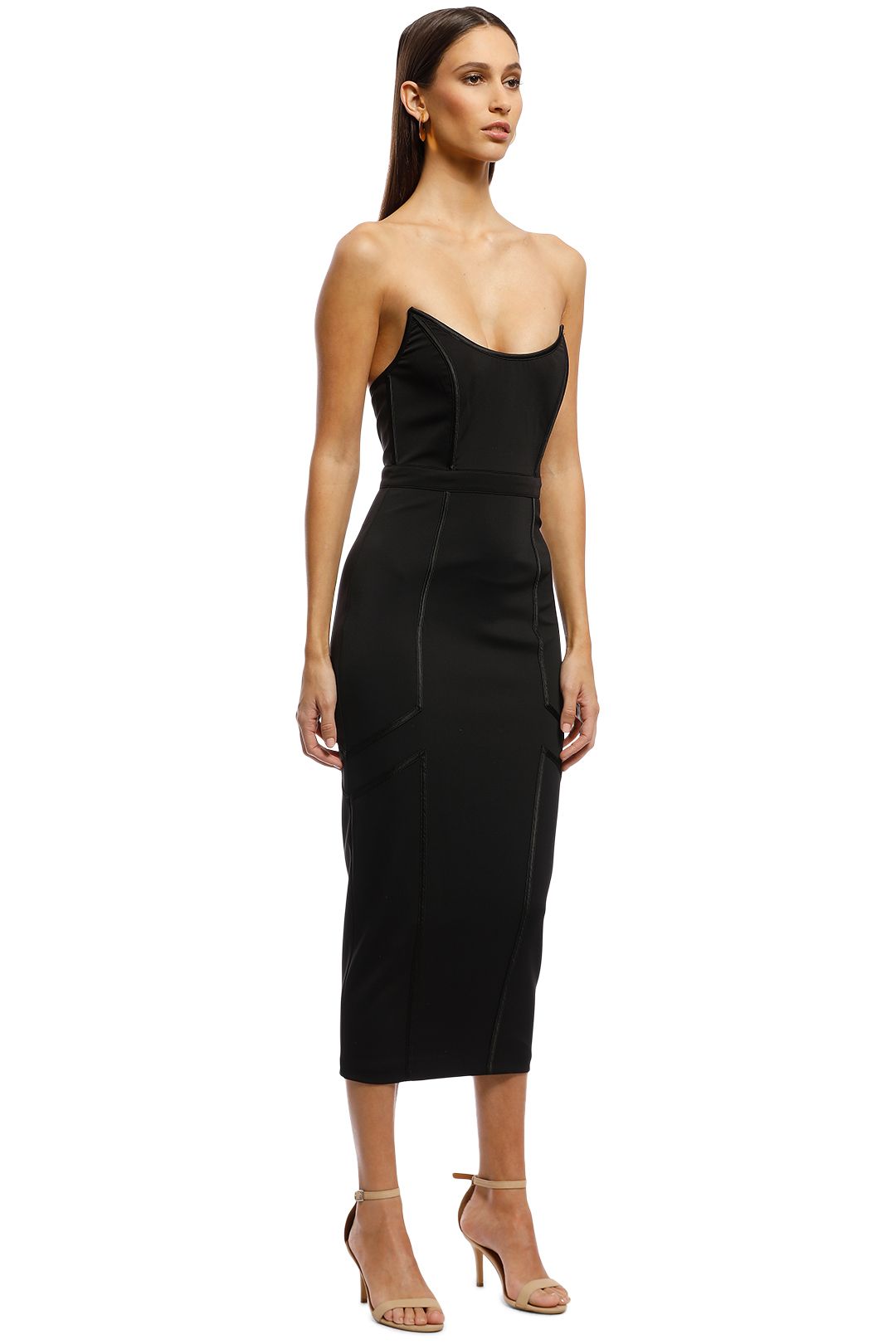 Lea Dress in Black by Misha Collection for Rent