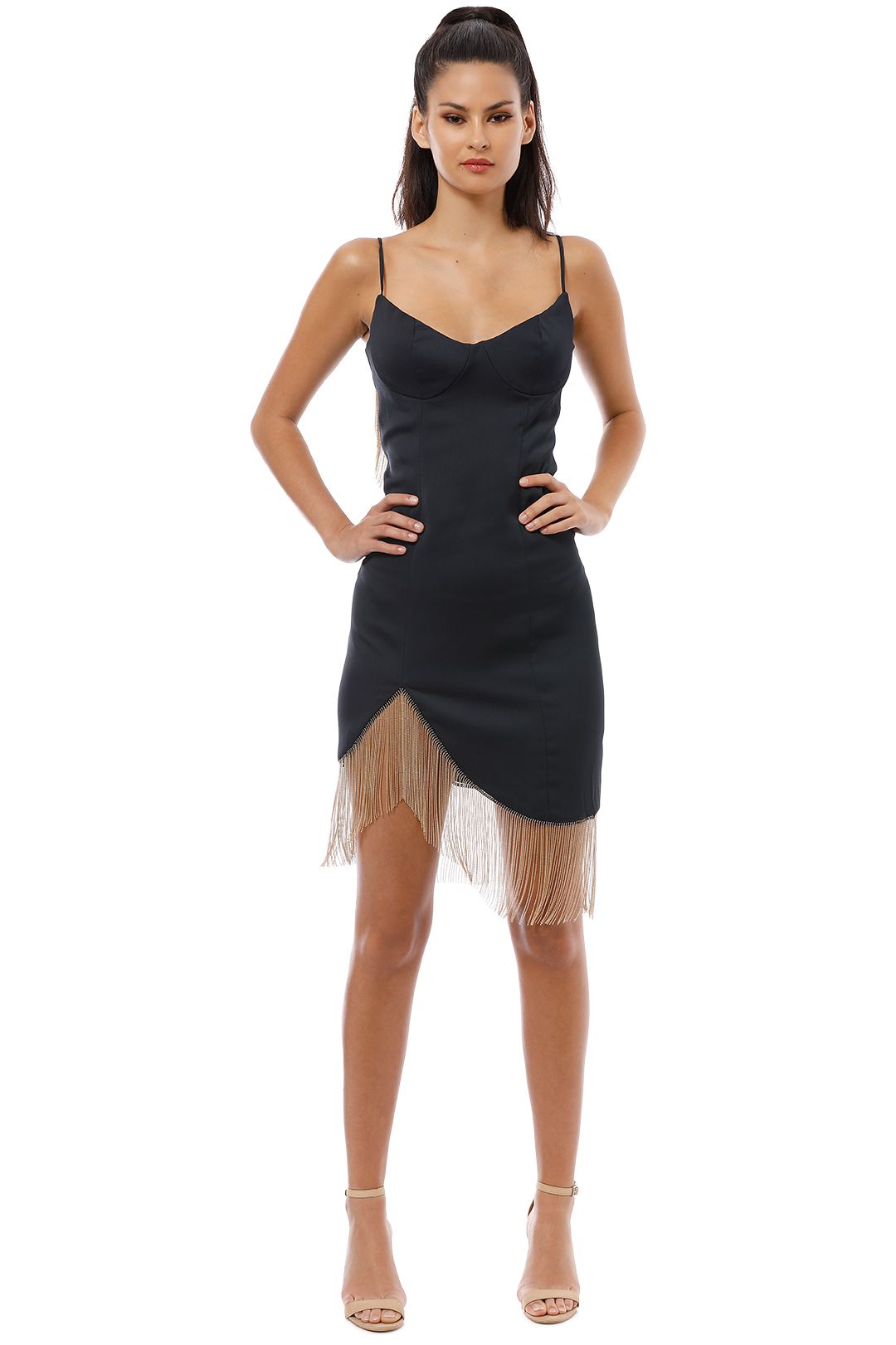 Misha Collection - Nicole Mini Dress - Black - Front