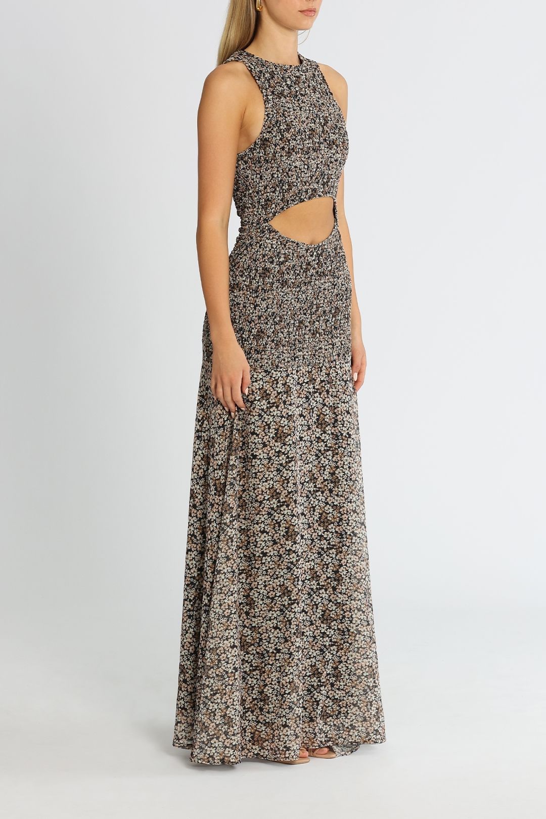 Misha Hermione Dress Meadow Floral Cutout
