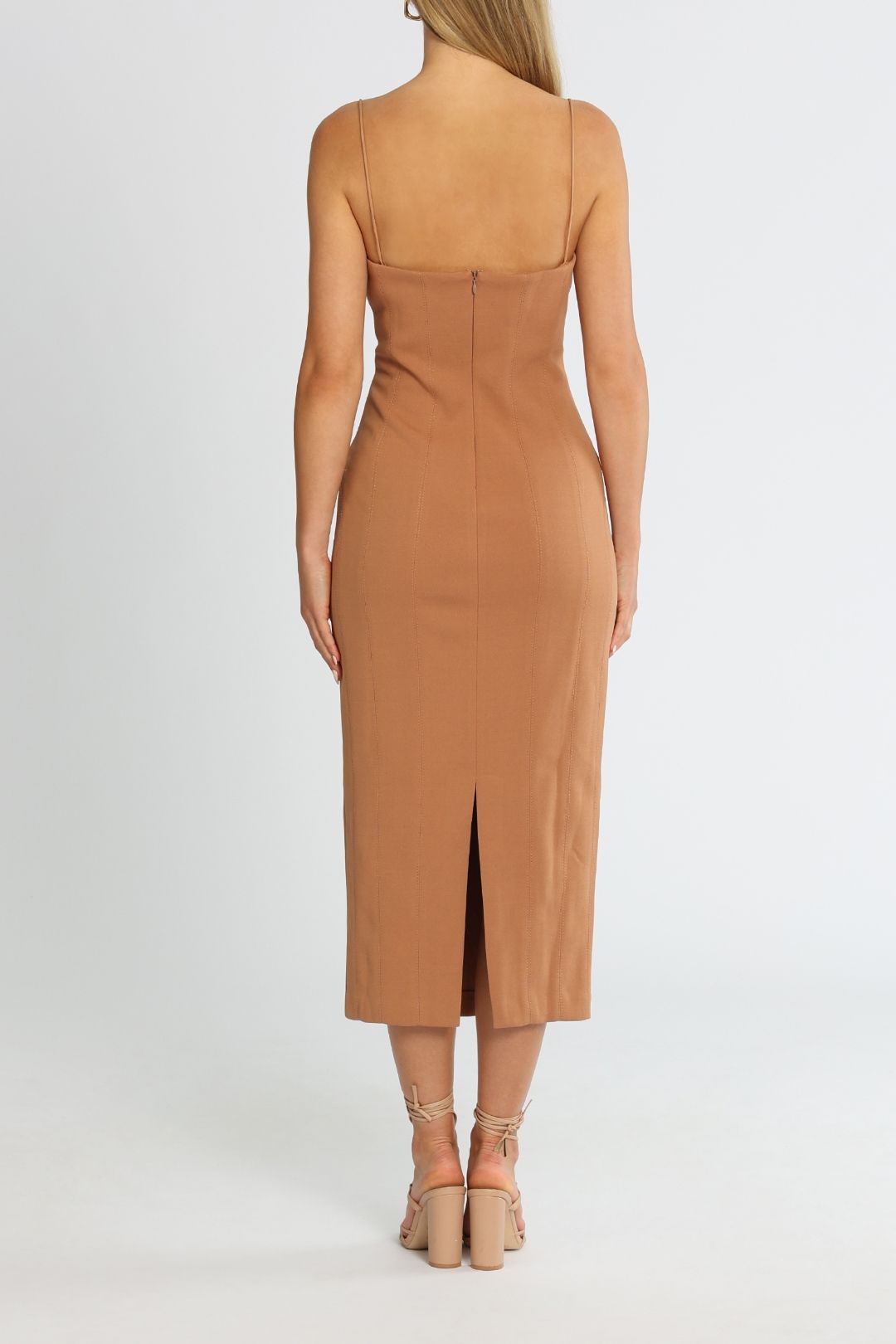 Misha Irisa Dress Praline Hem Split
