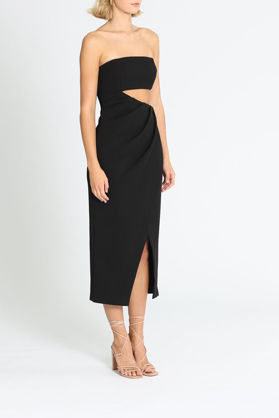 Misha Medora Dress Black Strapless