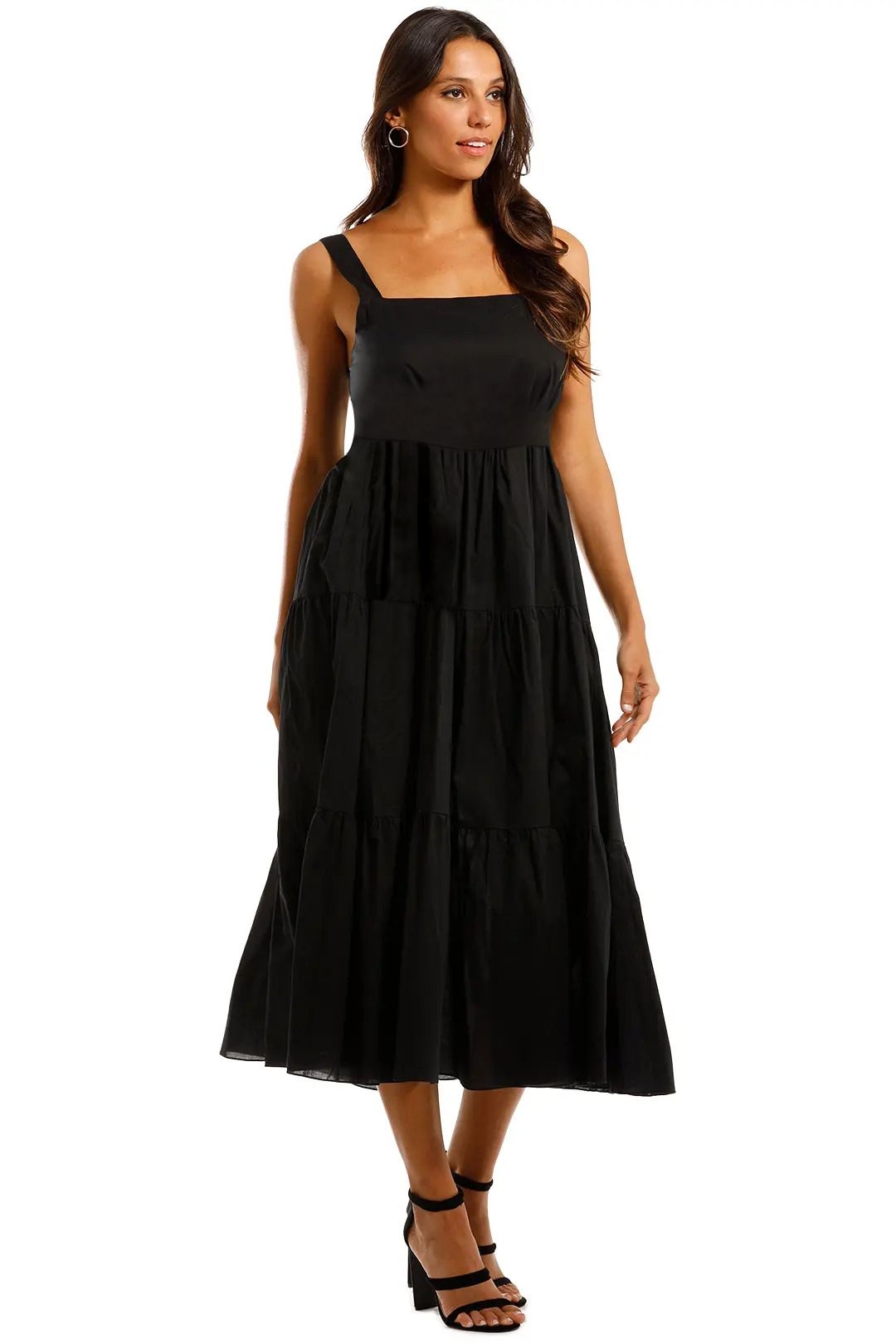 MLM Label Flora Midi Dress Black No Belt