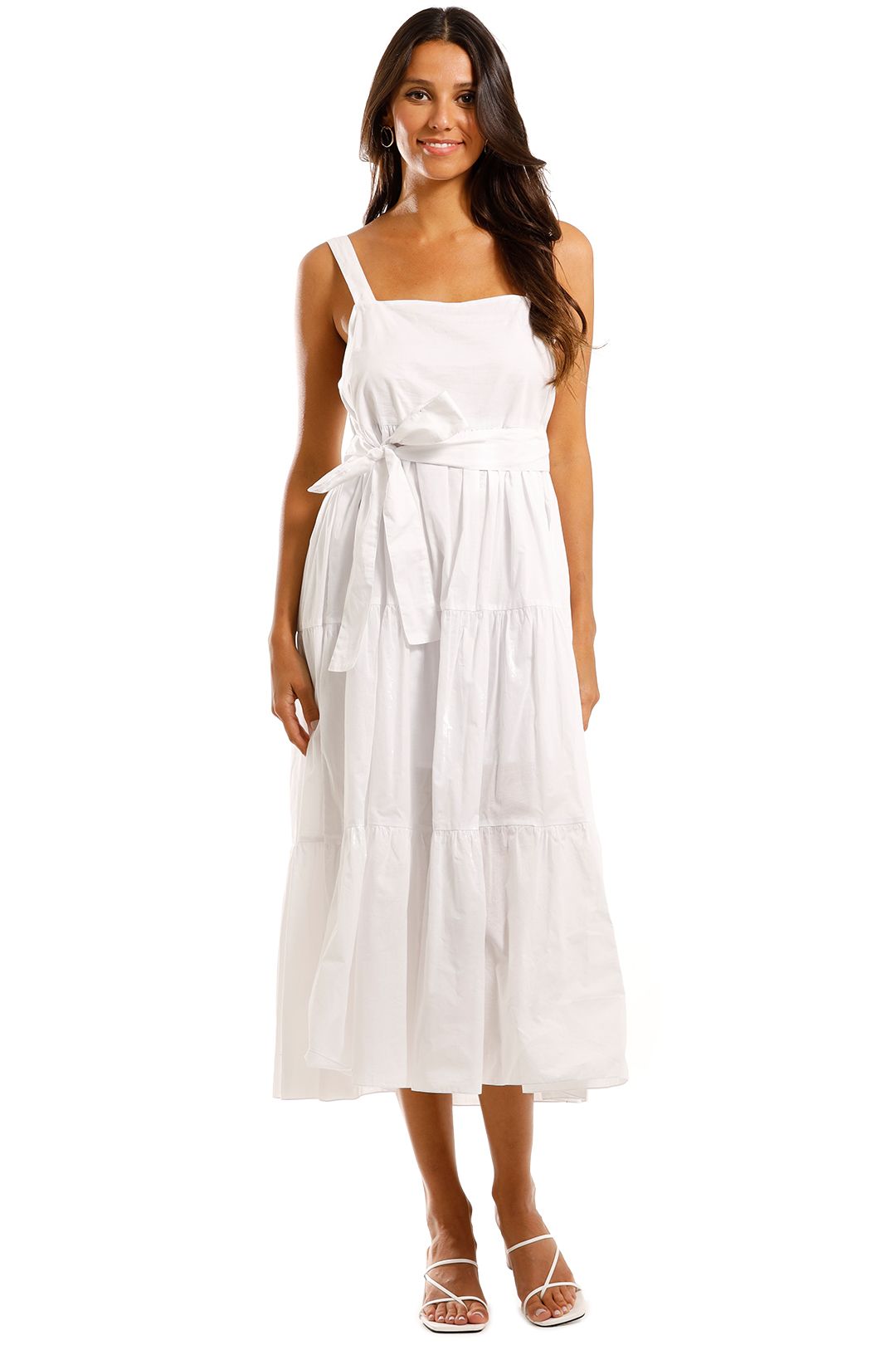 MLM Label Flora Midi Dress White