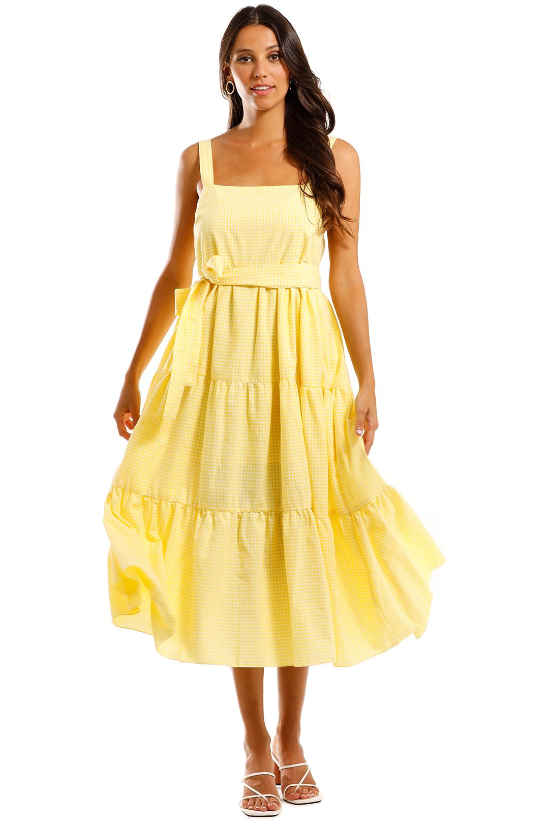 MLM Label Flora Midi Yellow Check