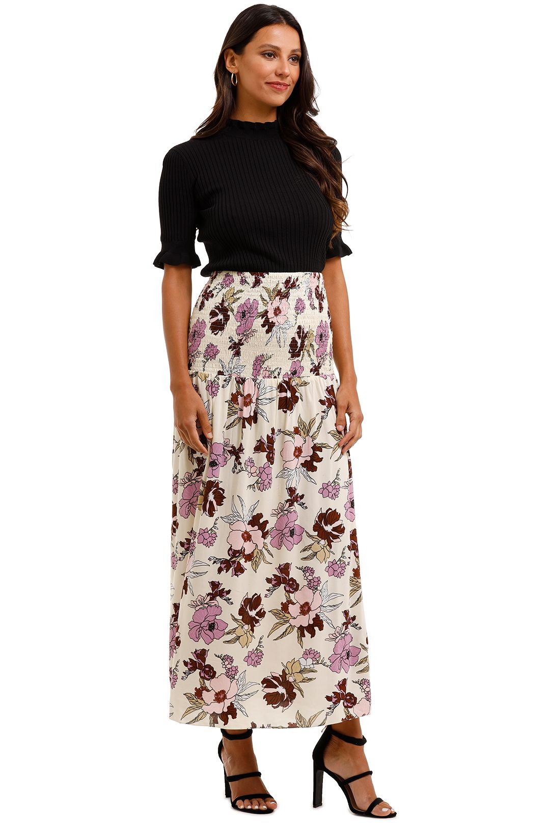 MLM Label Tome Skirt Aster Floral Light Shirred Waist