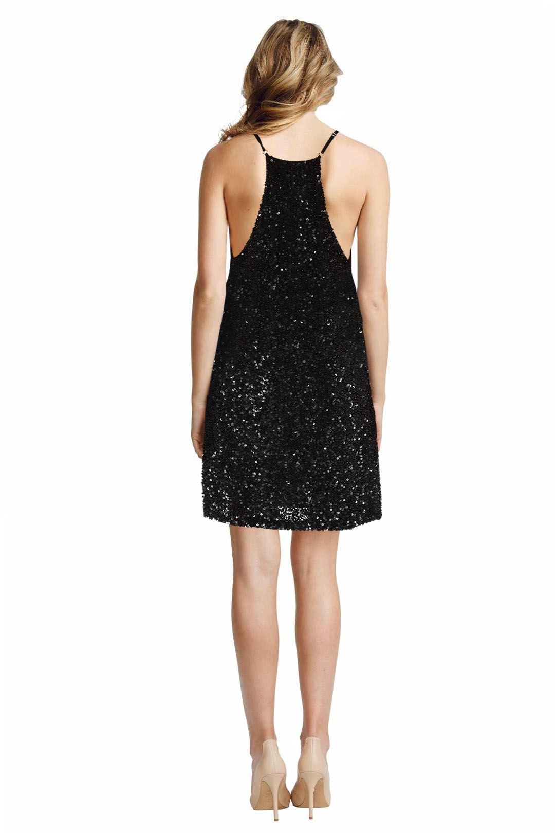 MLV - Olivia Mini Sequin Dress - Black - Back