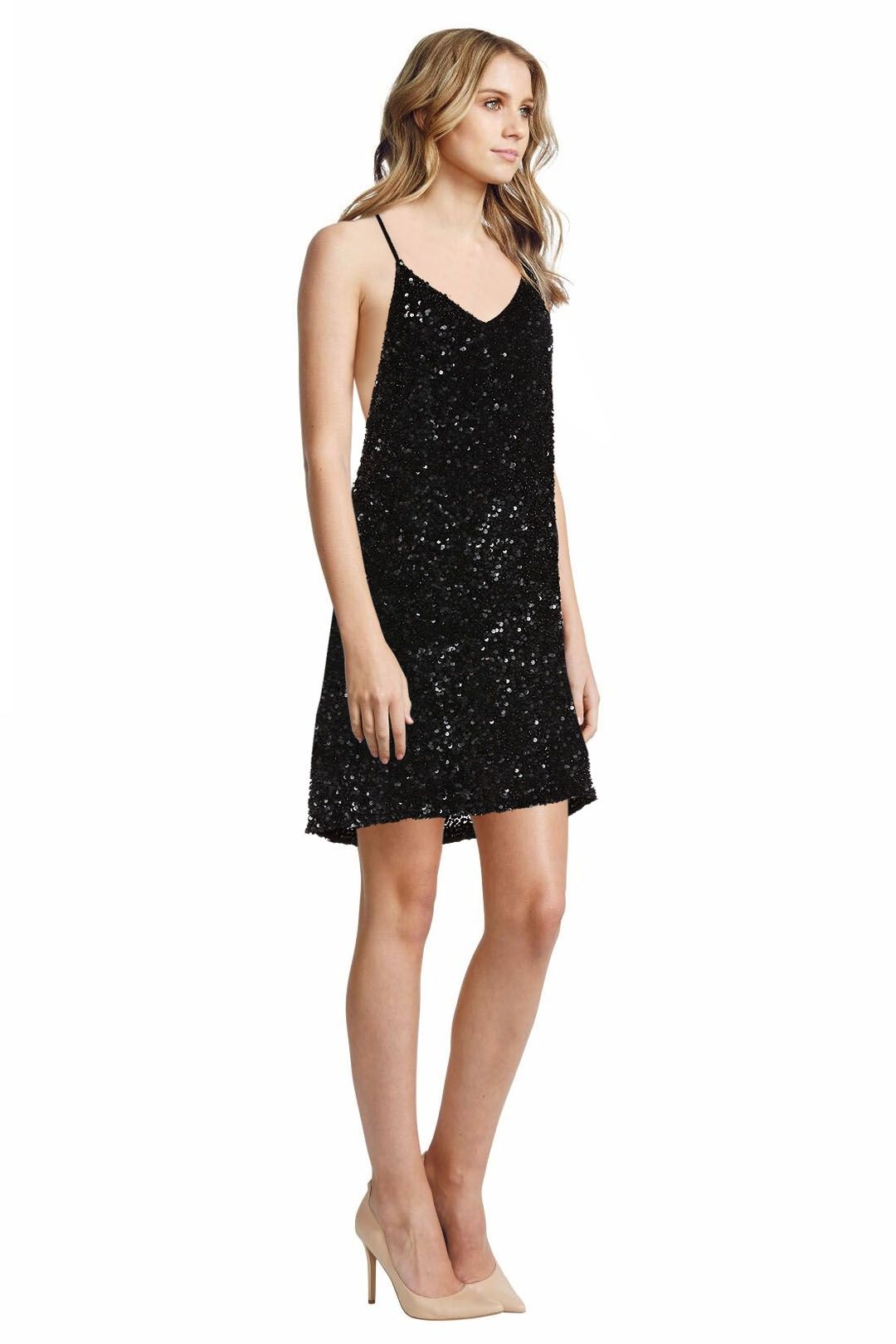 MLV - Olivia Mini Sequin Dress - Black - Side