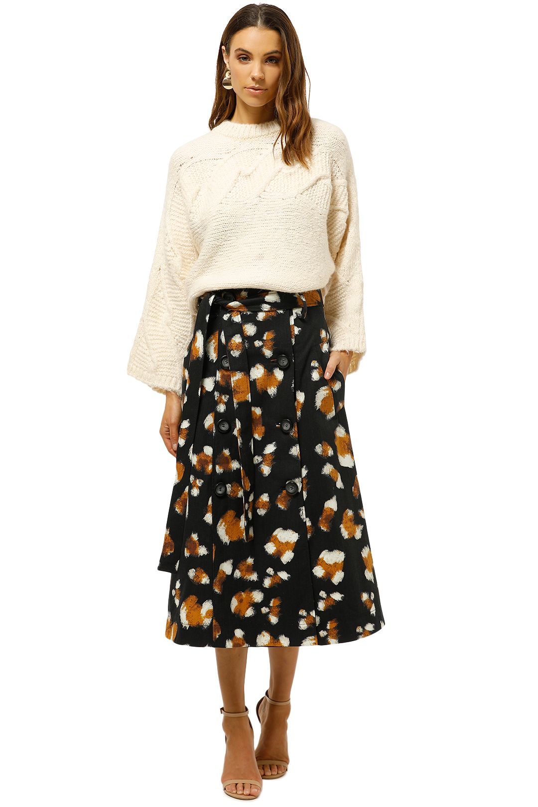 MNG-Contrasting-Knit-Sweater-Ecru-Front