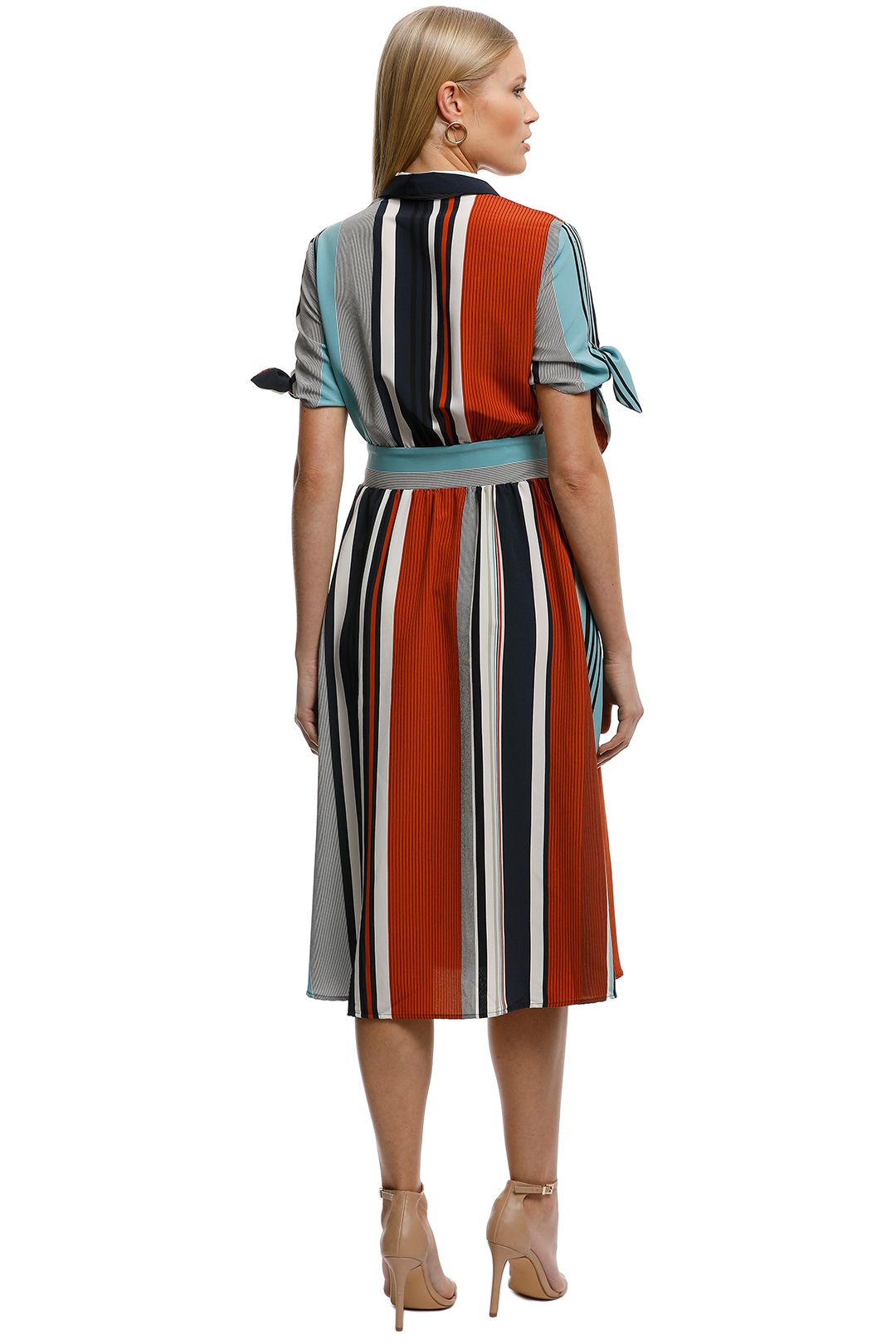 MNG-Mixed Striped Dress-Stripes-Back
