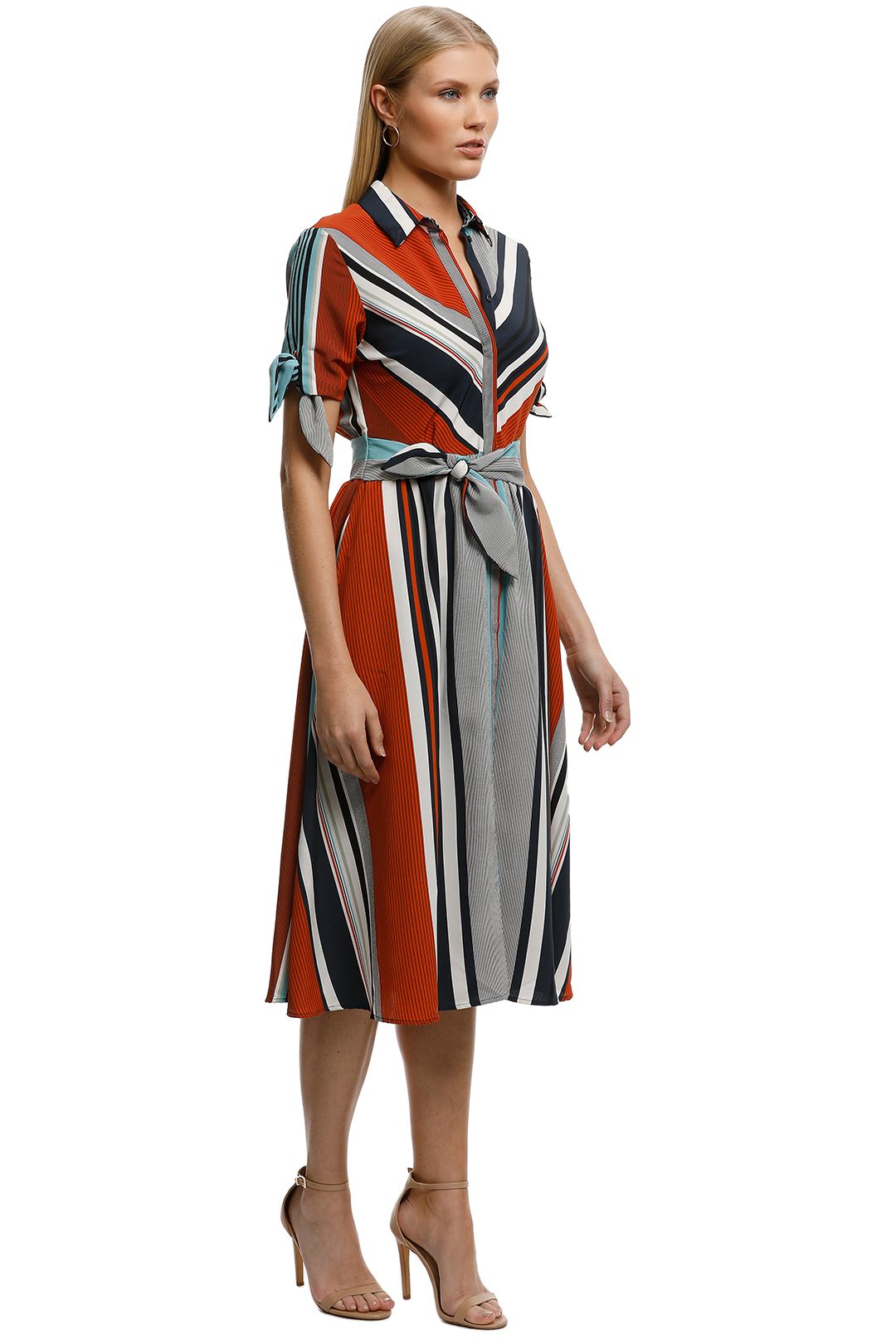 MNG-Mixed Striped Dress-Stripes-Side