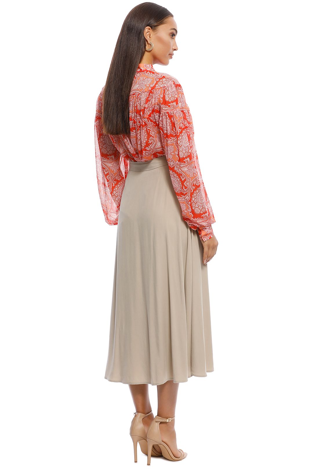 MNG - Bengala Boho Paisley Blouse - Pink - Back