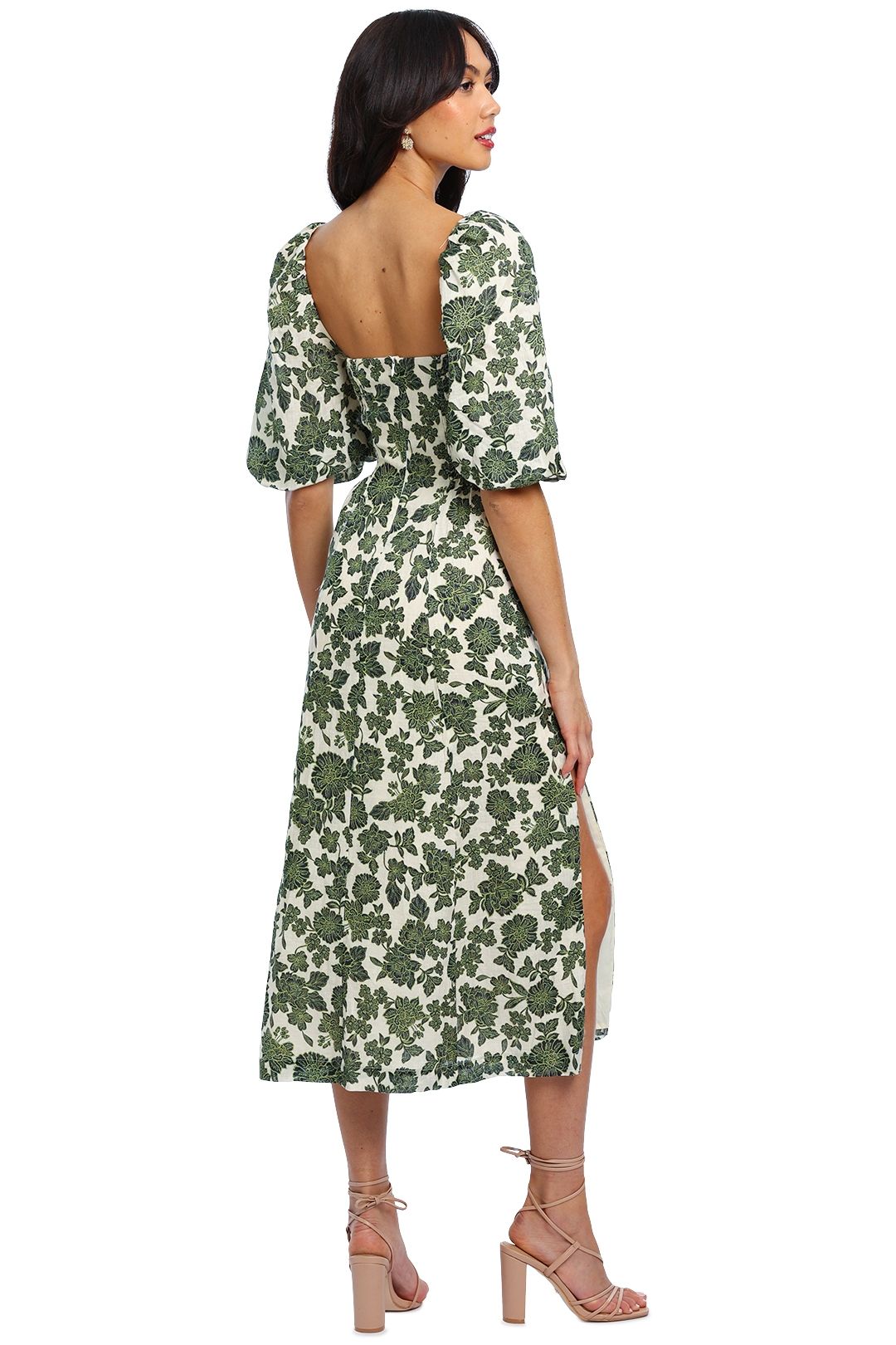 Mon Renn Botanic Midi Dress print
