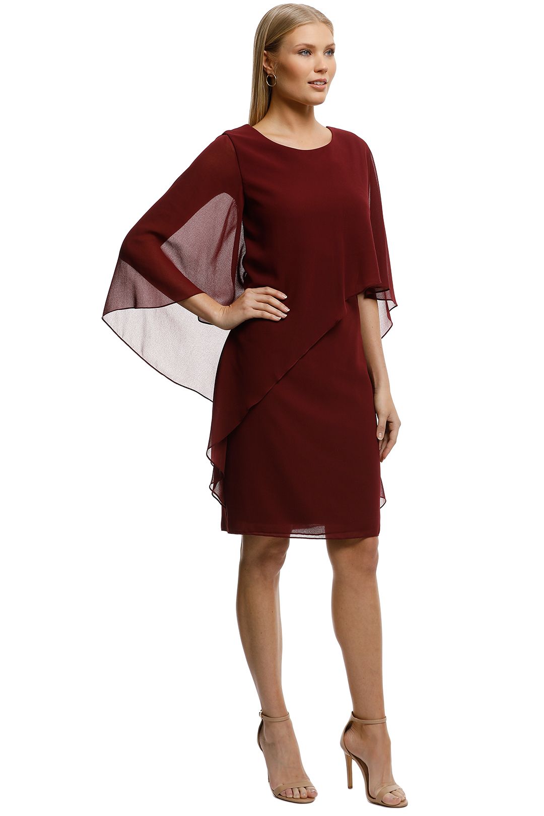 Ciana Cocktail Dress Wine by Montique for Hire