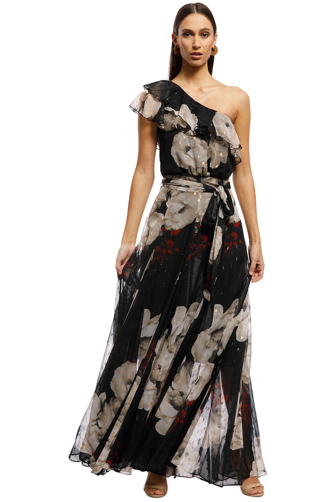 Montique - Inessa Gown - Black Floral - Front