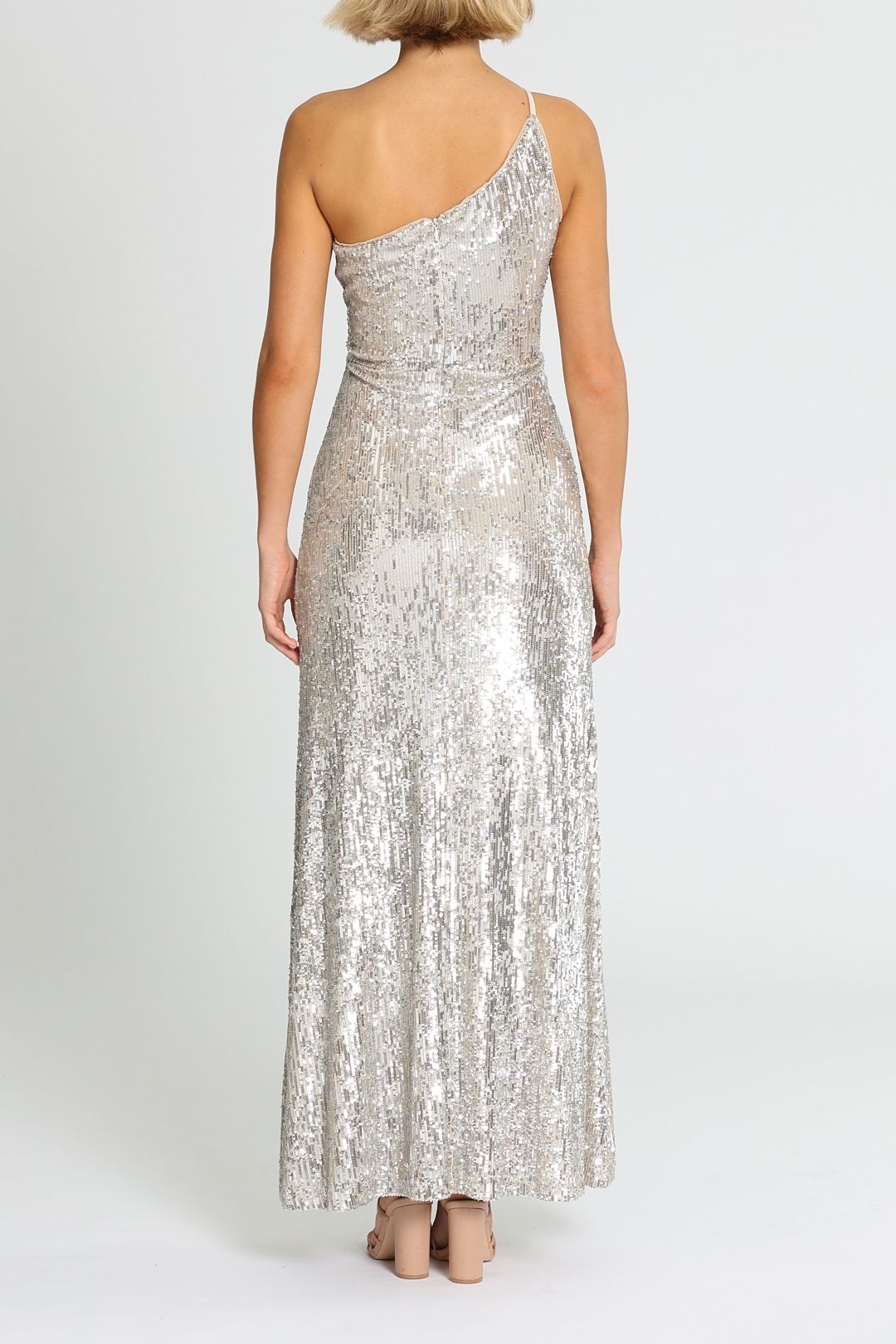 Montique - Elle Sequin Mink Gown - Mink One Shoulder