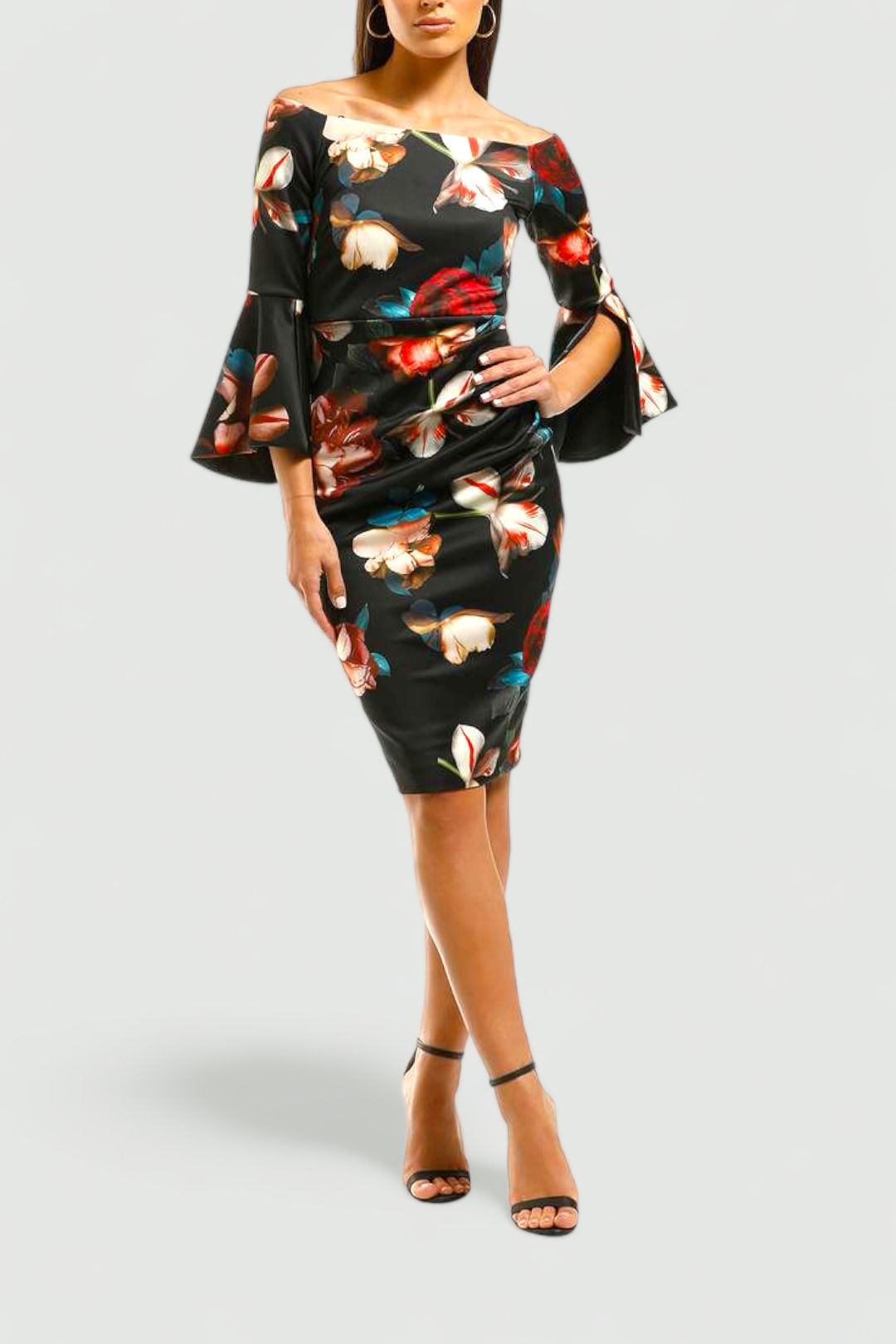 Petra Printed Scuba Dress by Montique for Hire