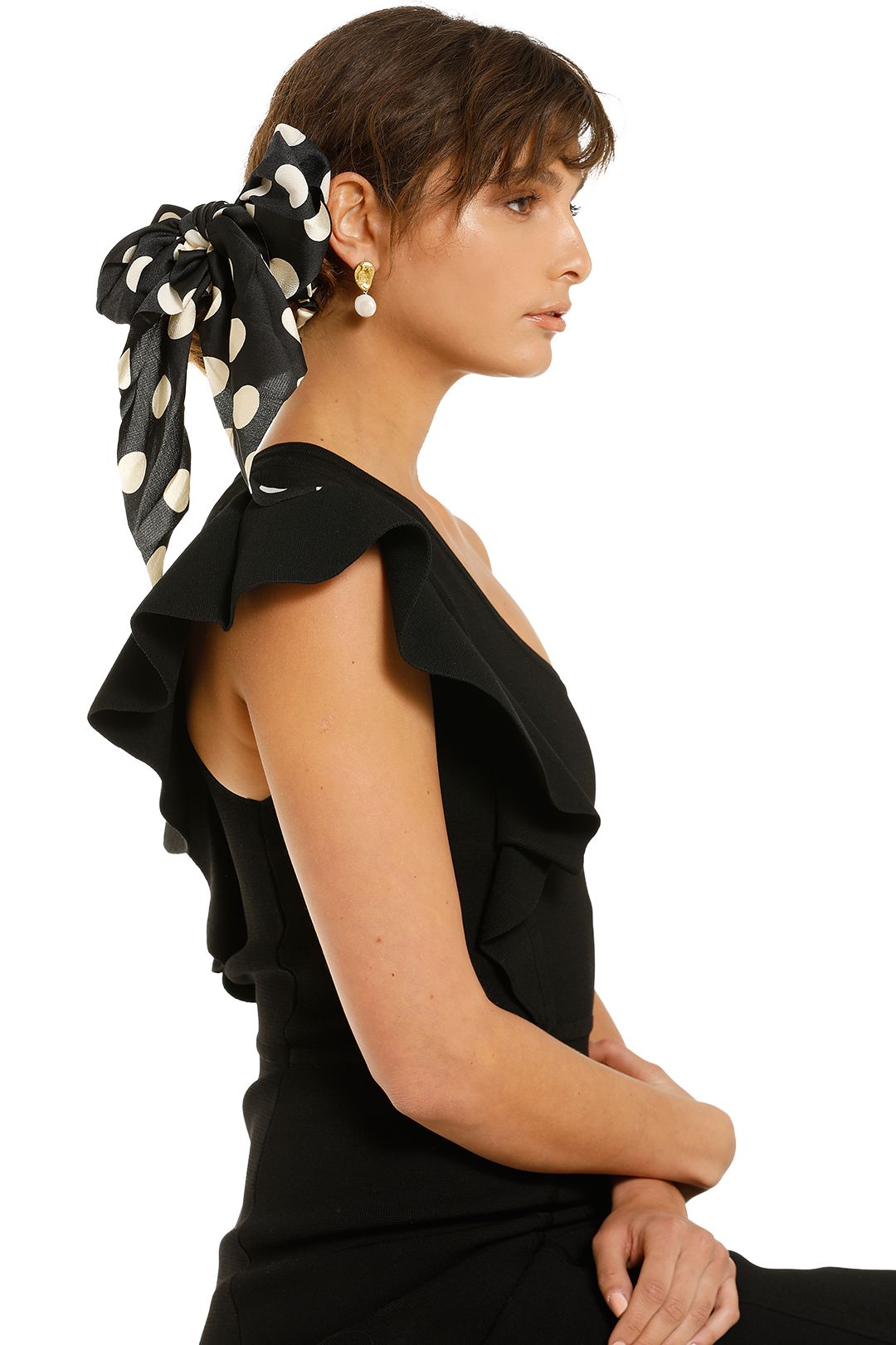 Morgan-and-Taylor-Gretchen-Scrunchie-With-Long-Tails-Black-Spot-Product-two