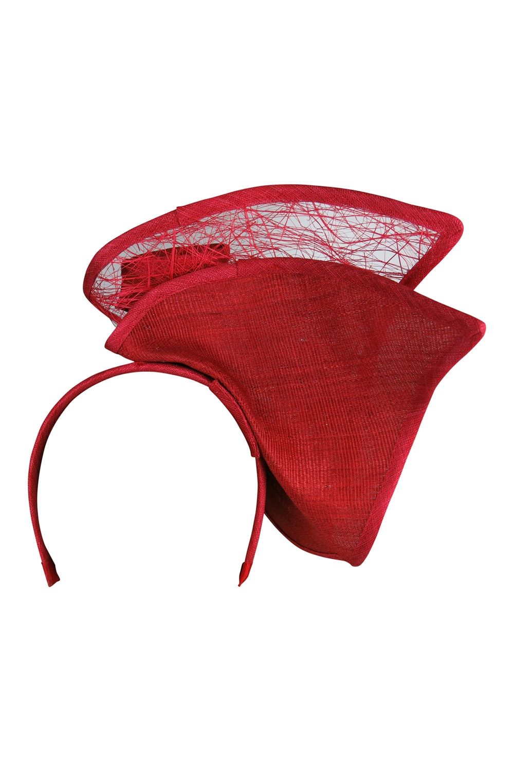 Morgan and Taylor - Addison Fascinator - Red - Back
