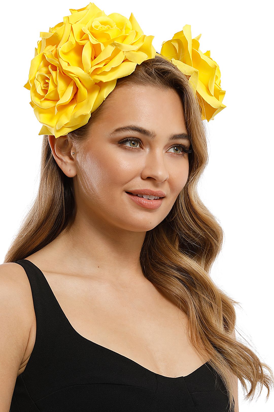 Maya Fascinator in Yellow by Morgan and Taylor for Rent