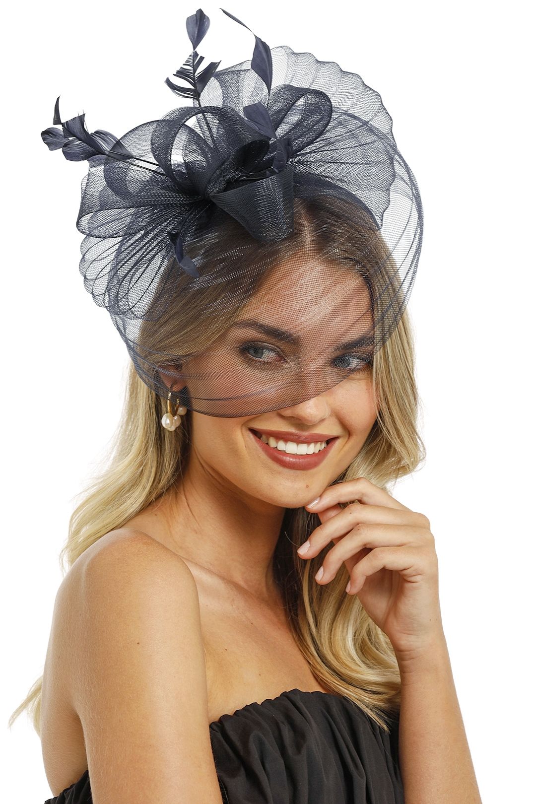 Morgan and Taylor Monica Fascinator Navy