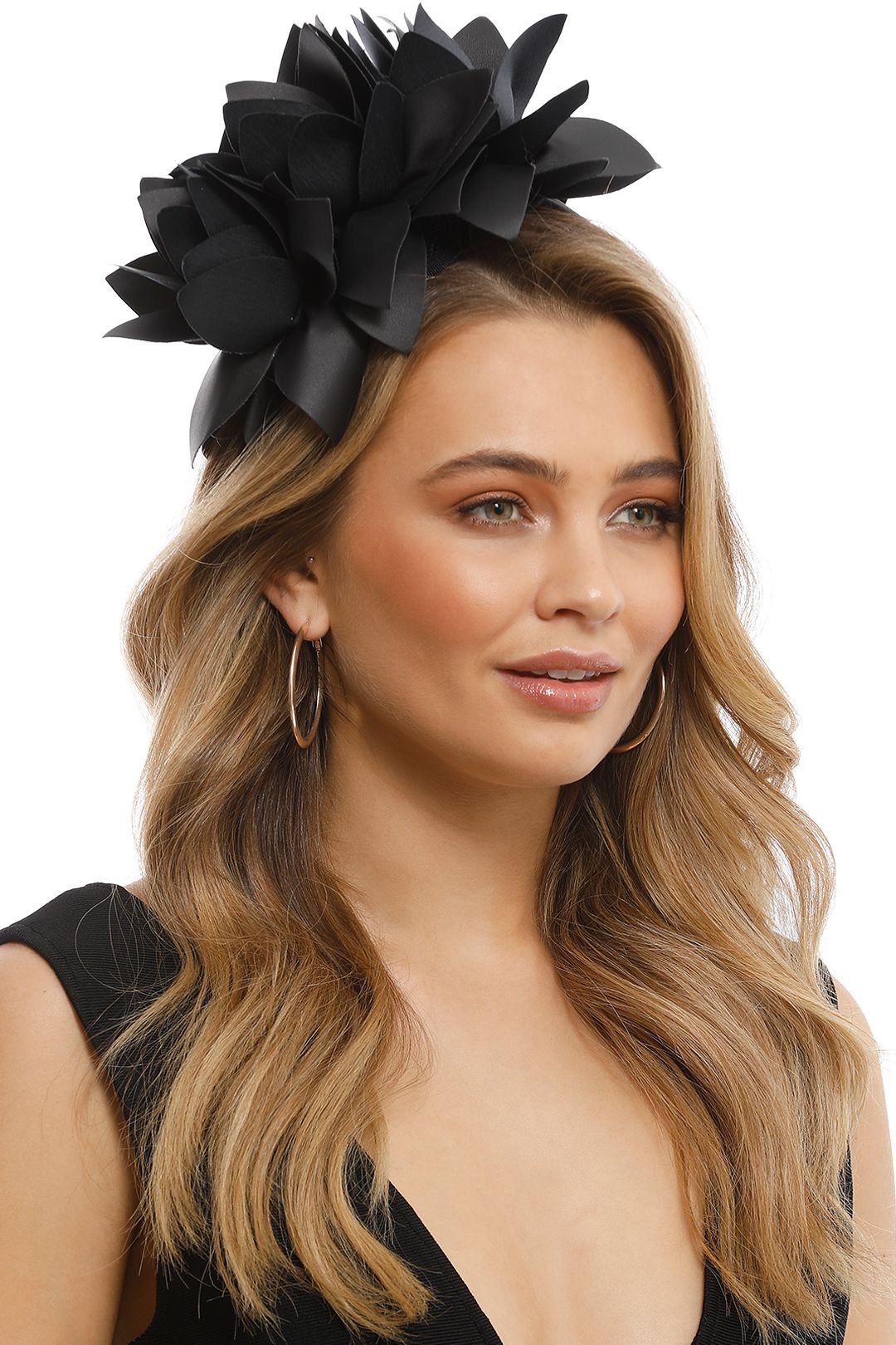 Courtney Fascinator in Black by & Taylor for Rent