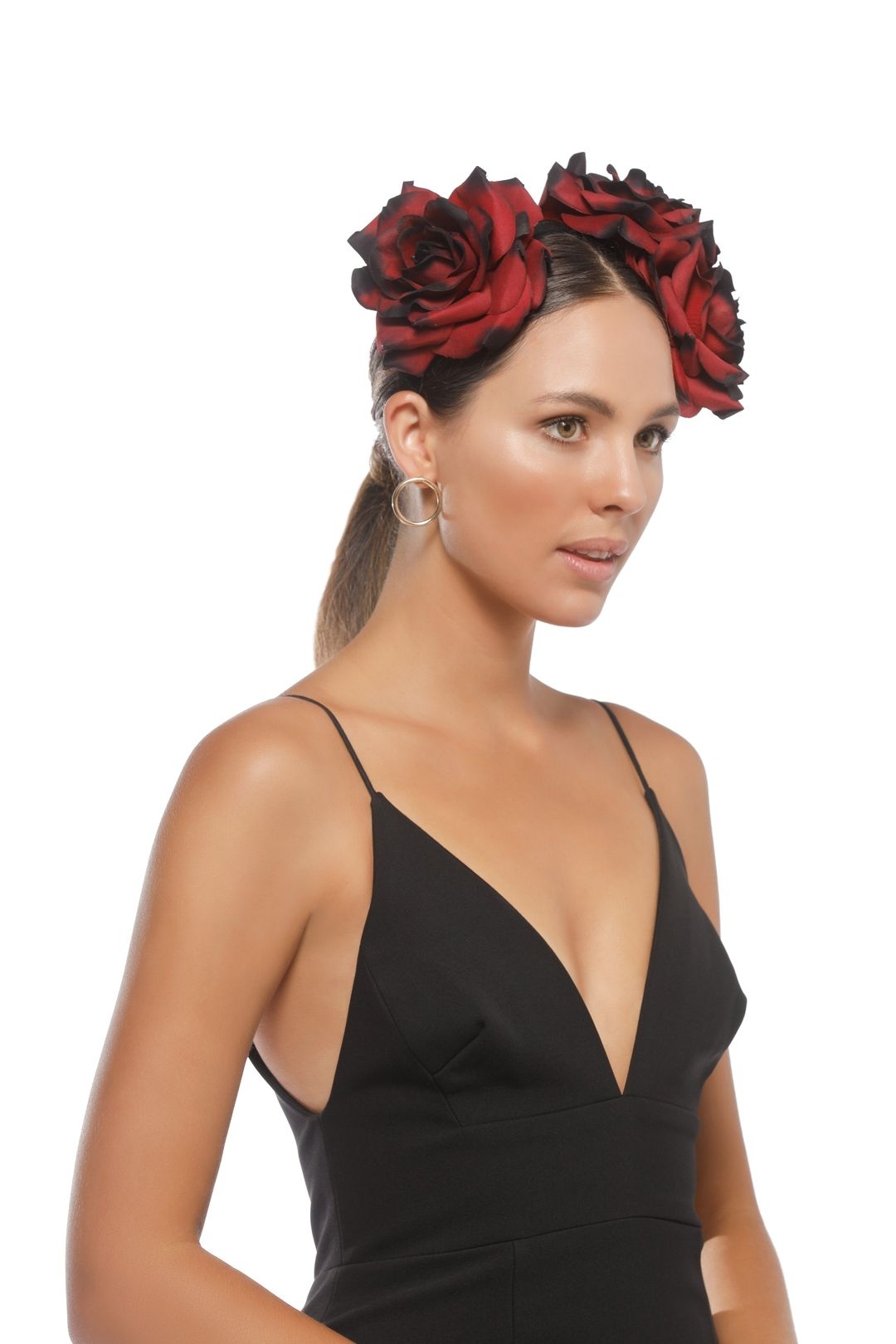 Maya Fascinator in Burgundy by Morgan 