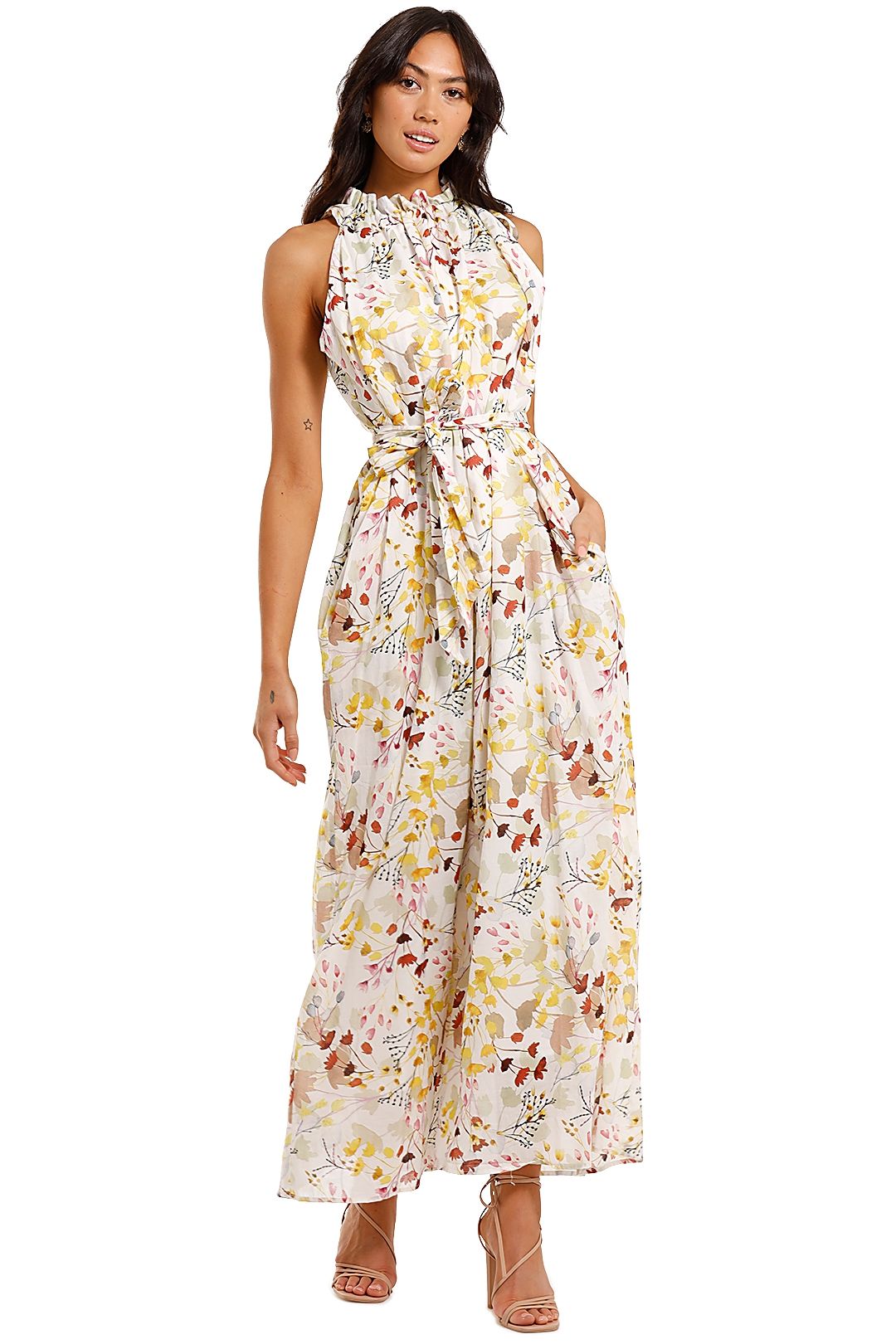 Hire La Costa Maxi Dress in Plain Warm Sand Faithfull GlamCorner