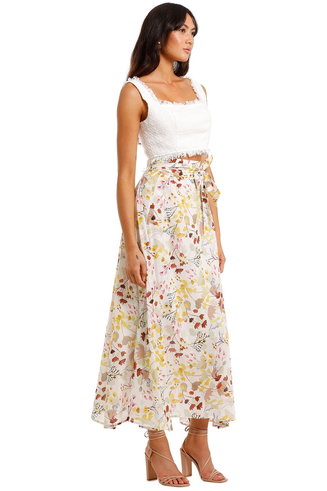 Morrison Andreas Print Cotton Maxi Skirt belted