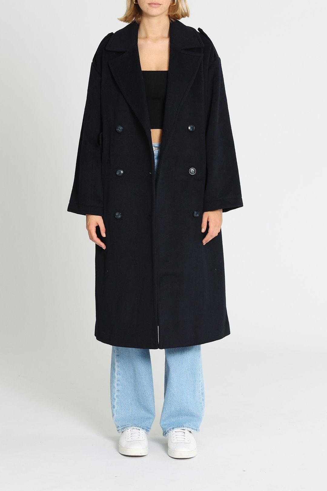 Morrison Caleb Trench Coat Navy