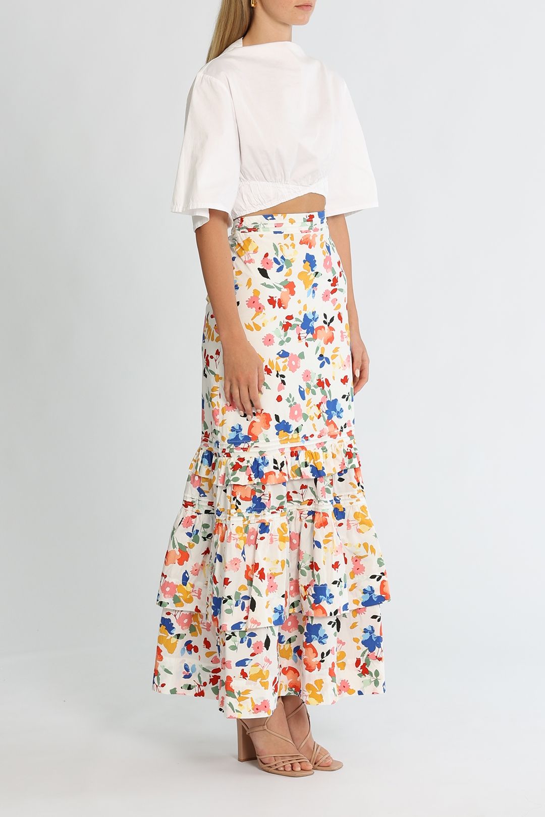 Morrison Demi Floral Maxi Skirt Print Ruffled Skirt