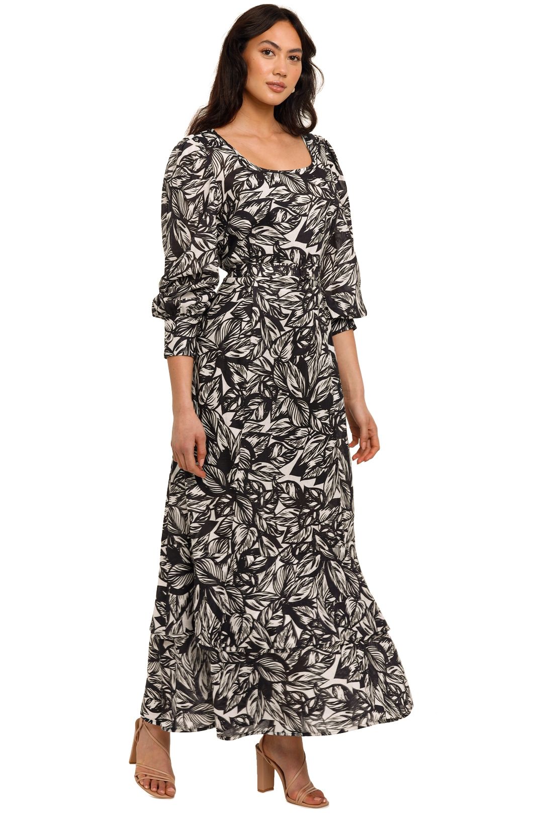 Morrison Kit Printed Maxi Dress Scoop Neckline
