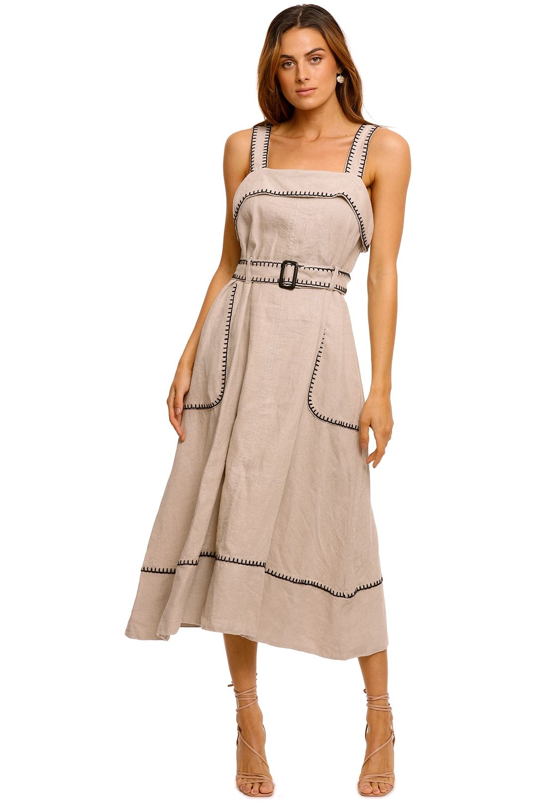 Morrison Marilyn Sleeveless Linen Dress midi