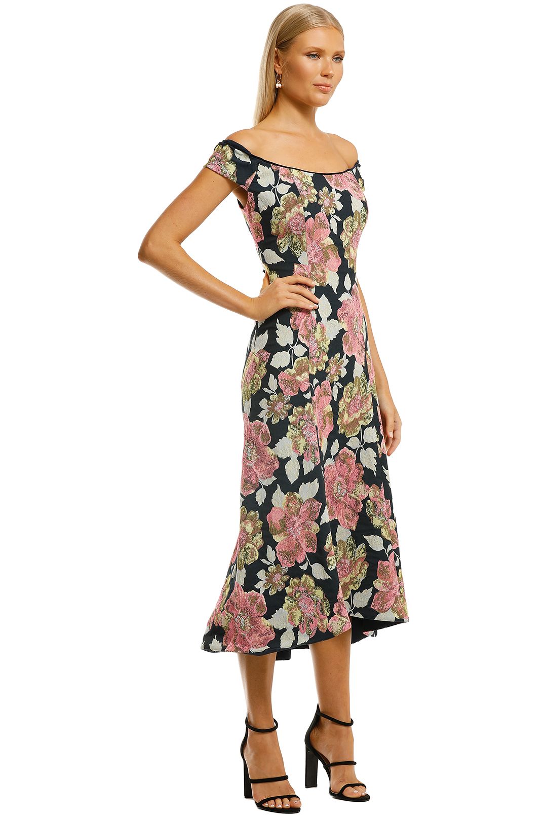 Moss-and-Spy-Beatrice-Midi-A-Line-Dress-Floral-Side