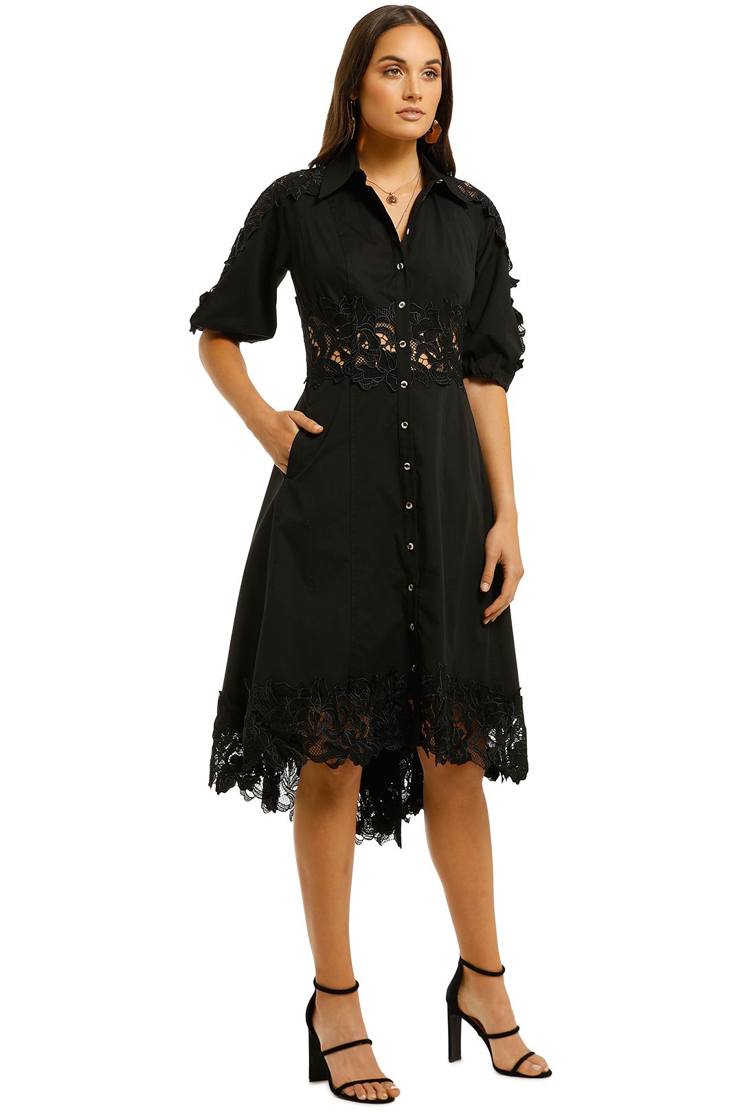 Moss-and-Spy-Evetta-Shirt-Dress-Black-Side
