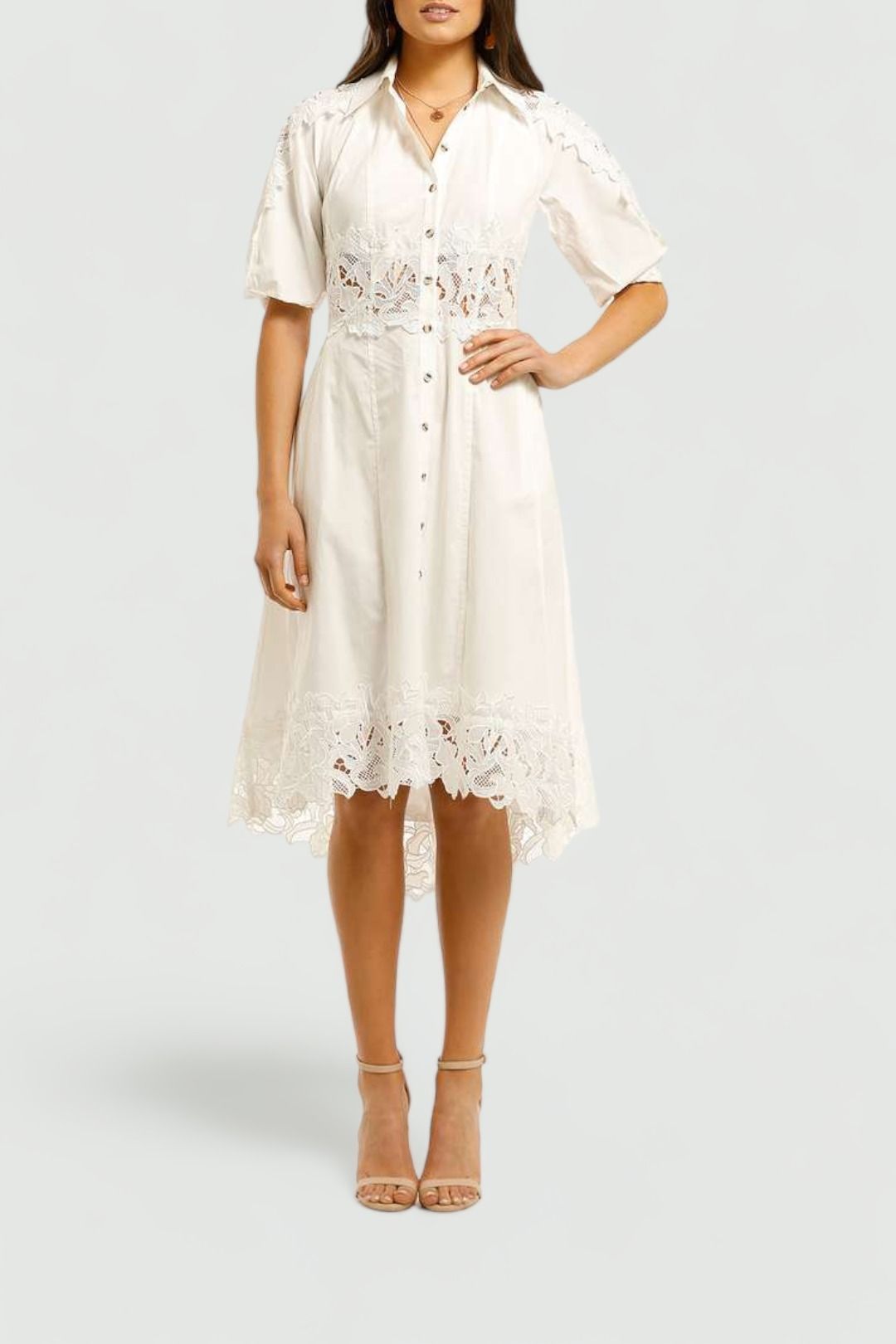 Moss-and-Spy-Evetta-Shirt-Dress-White-Front
