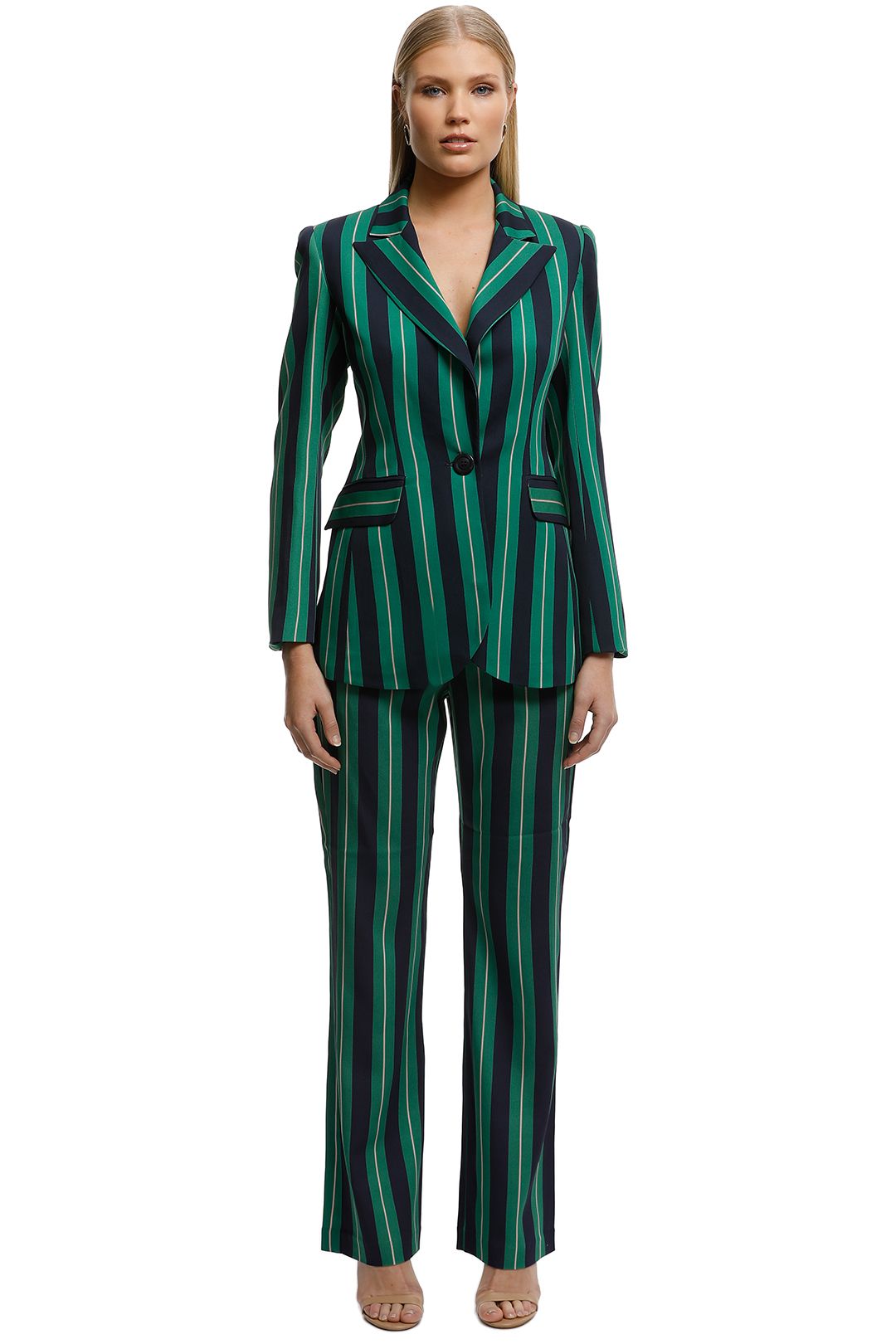 Moss-and-Spy-Gatsby-Blazer-and-Pant-Set-Green-Stripe-Front