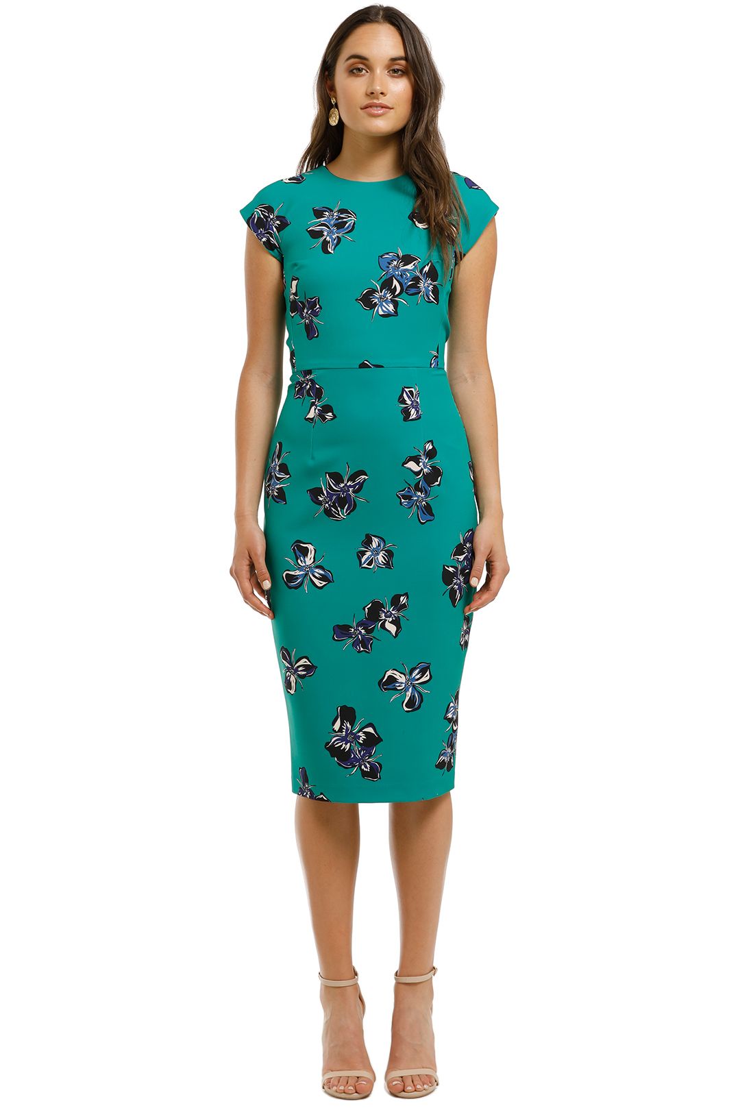 Moss-and-Spy-Valencia-Shift-Dress-Green-Front