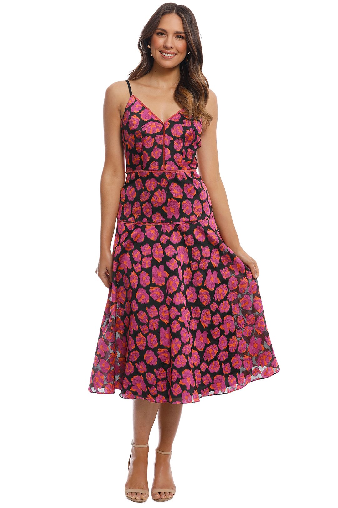 Moss and Spy - Lysander Dress - Pink Multi - Front
