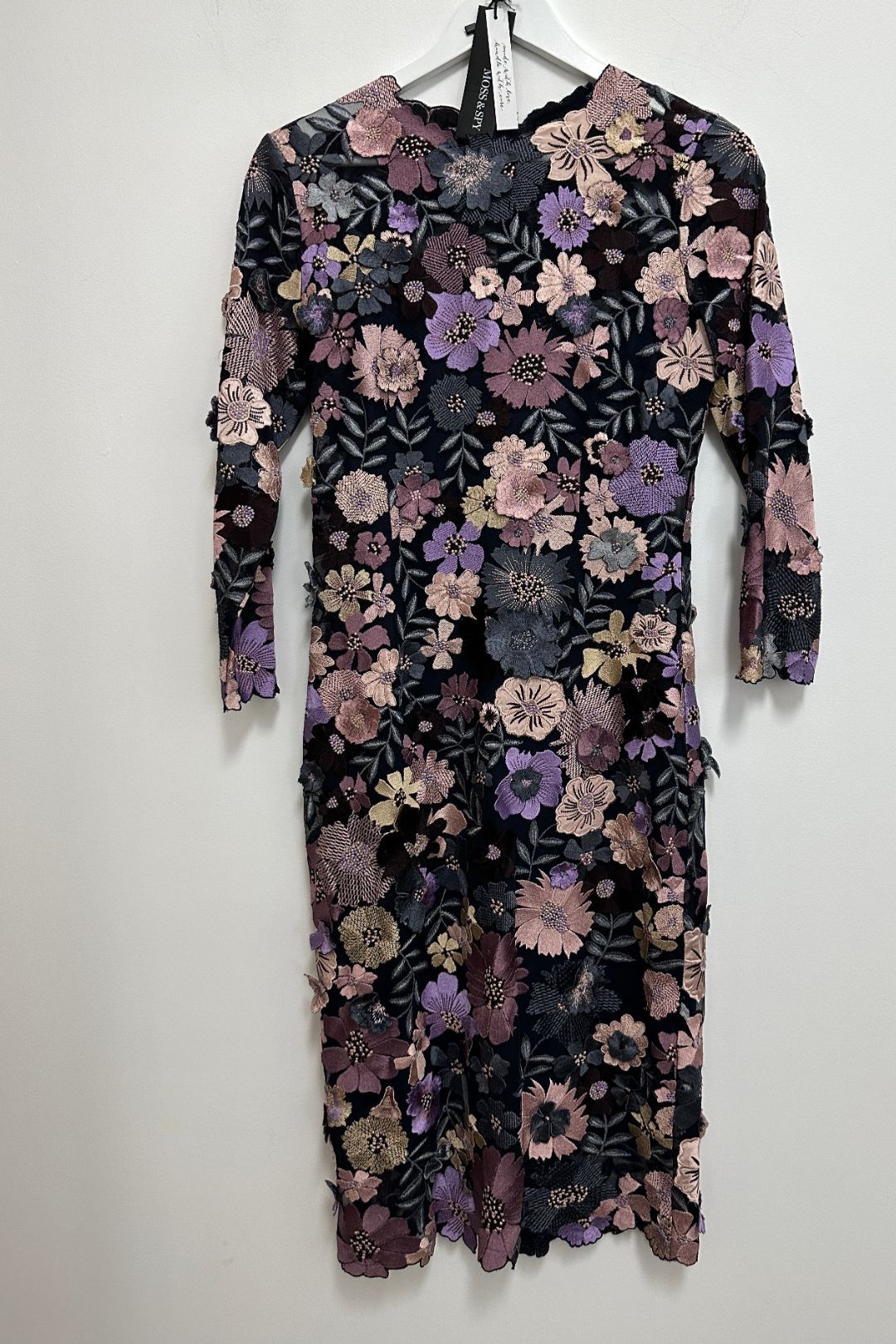 Moss And Spy - Meadow Floral Midi Dress in Pink Hues