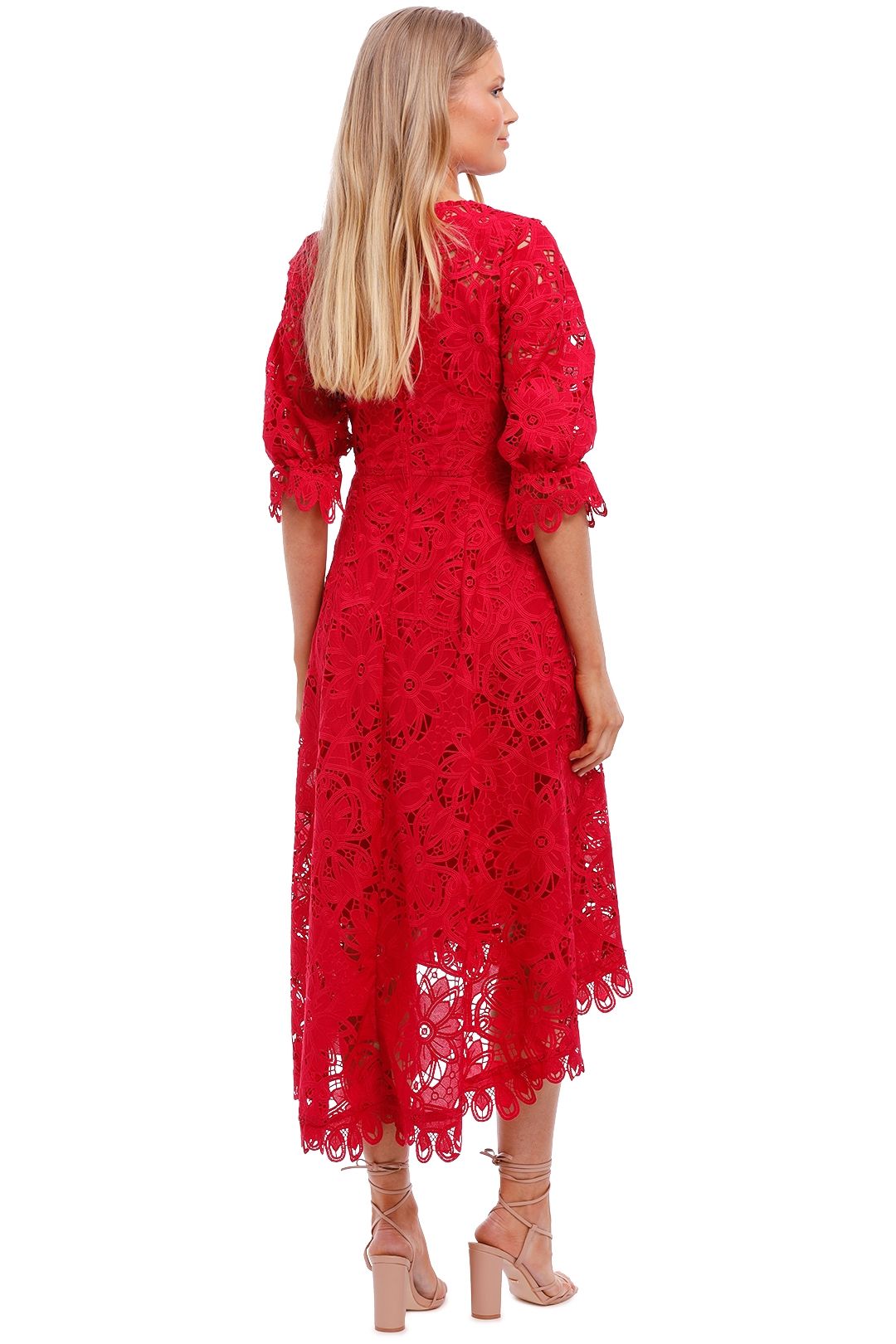 Moss and Spy Macgraw Short Sleeve Dress red