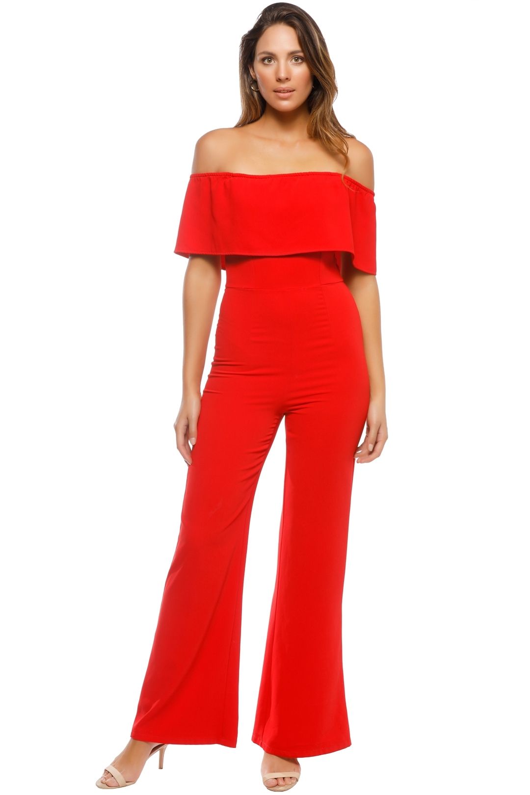 Mossman - The Blank Stare Jumpsuit - Red - Front