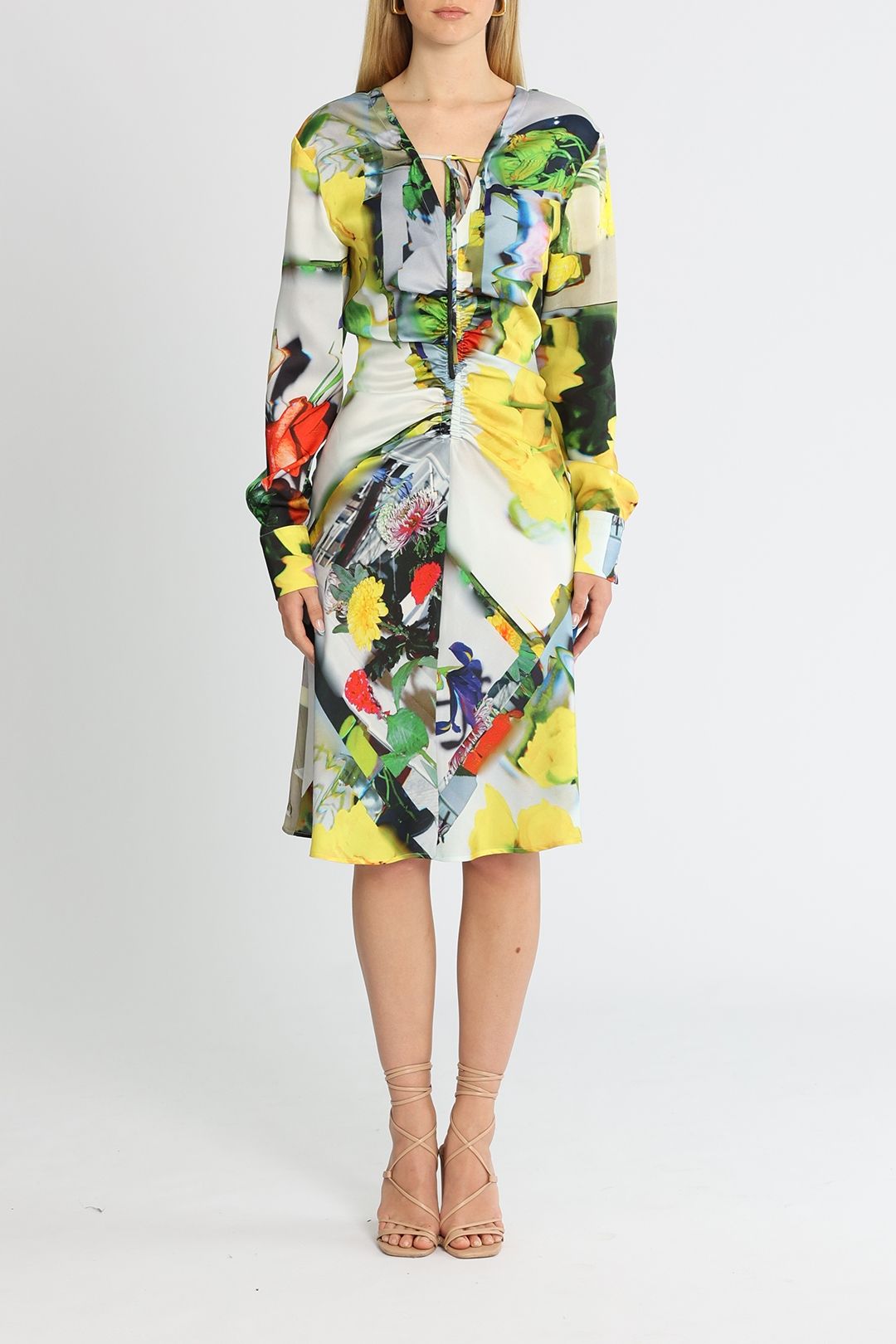 Msgm Multicoloured Midi Dress