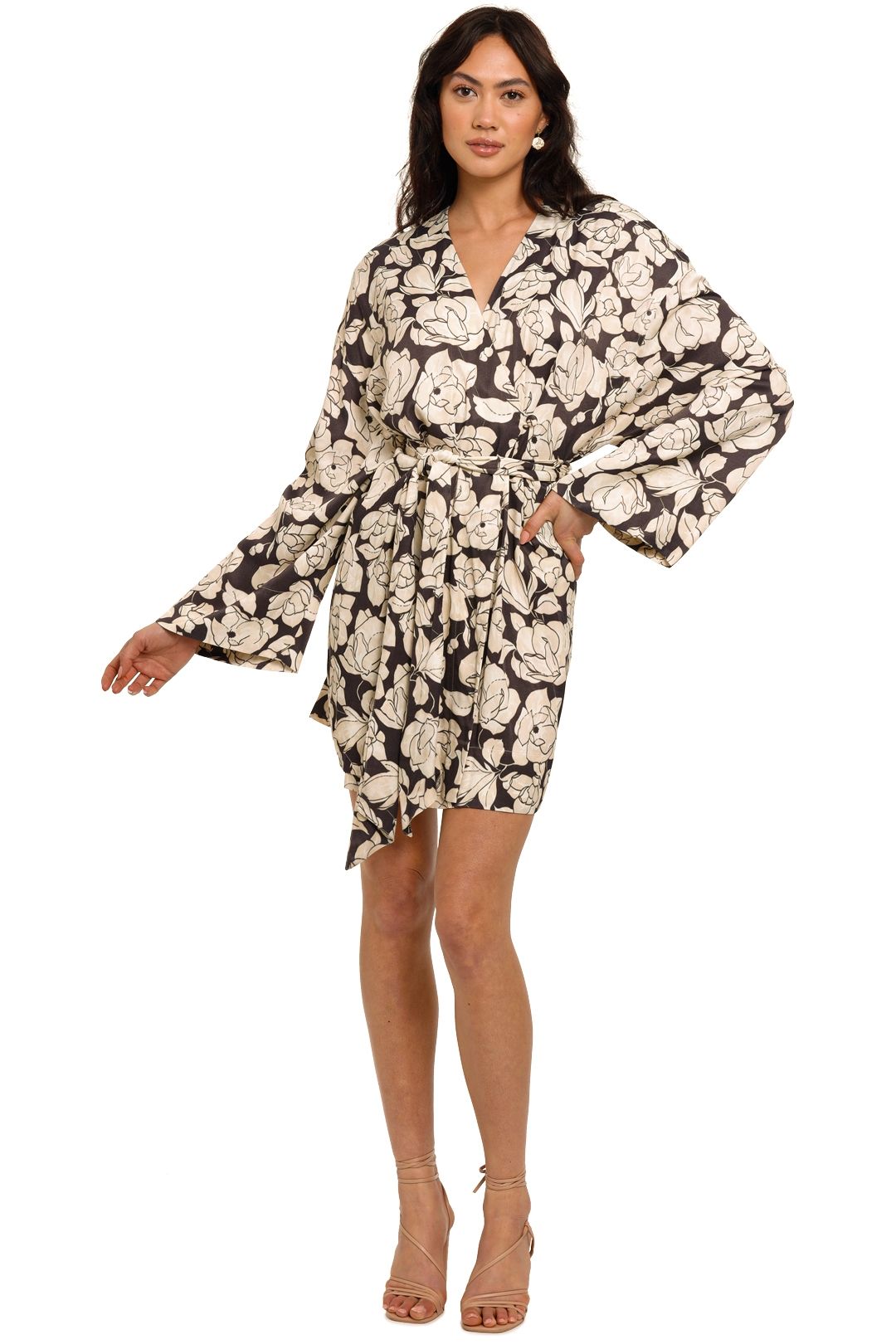Nanushka Lara Wrap Dress Porcelain Rose