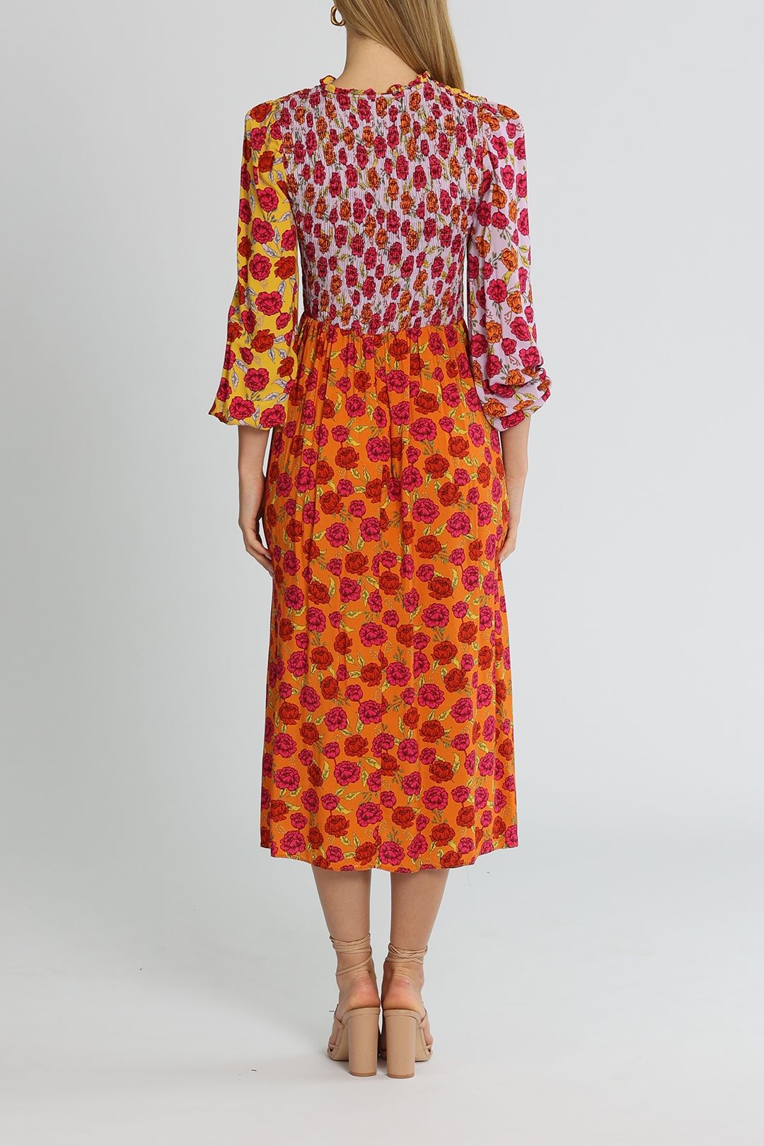 Never Fully Dressed Floral Clash Dress Midi